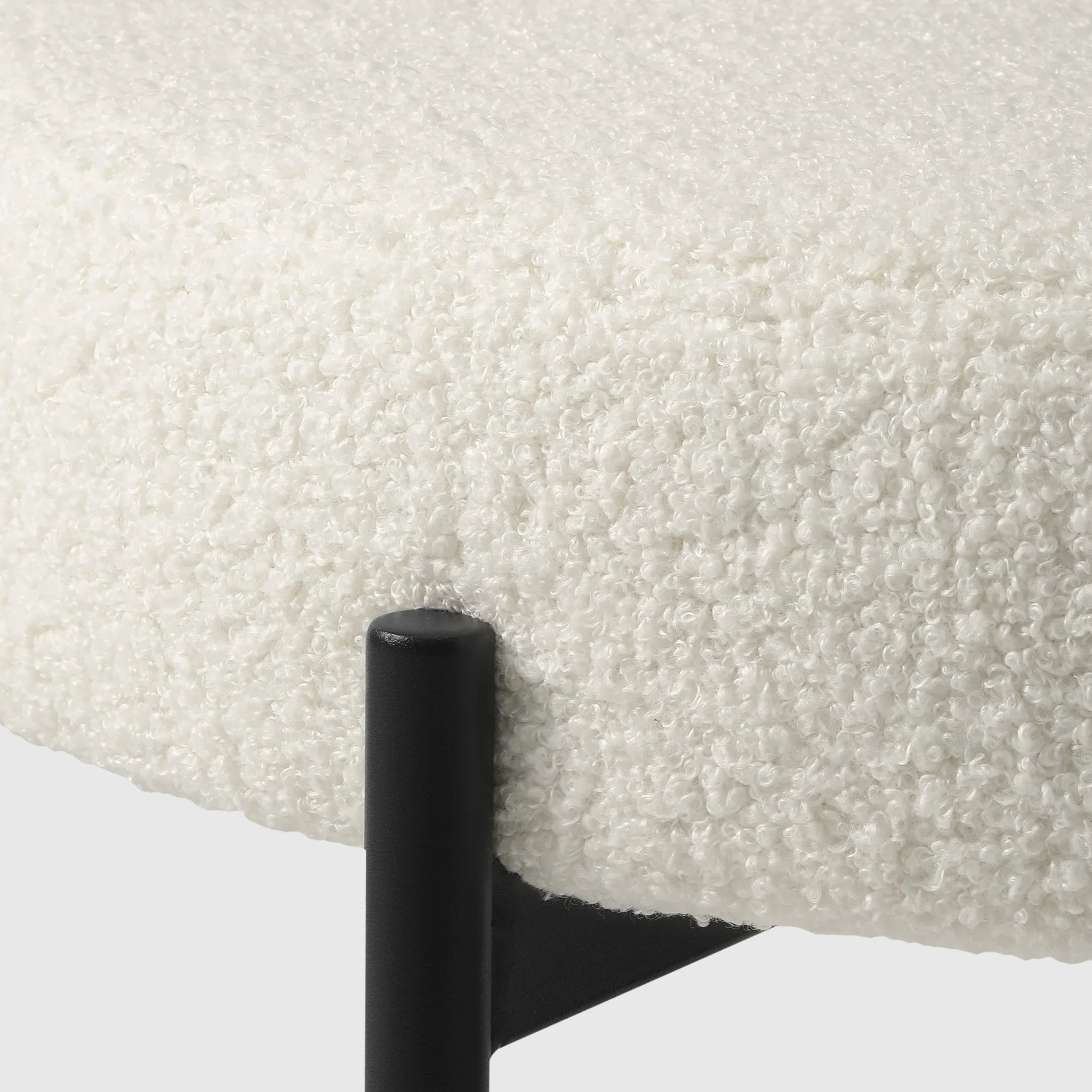 Celine Mid-Century Modern Upholstered Sherpa Round Dining Chairs (Set of 6)