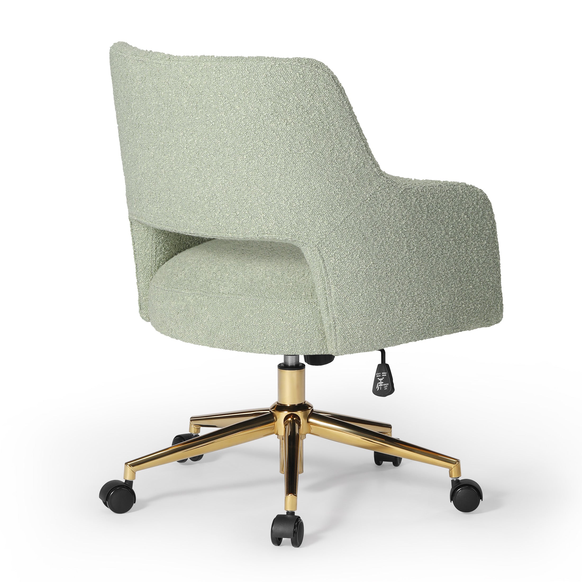 Amélie Mid-Century Modern Swivel Office Vanity Chair with Wheels