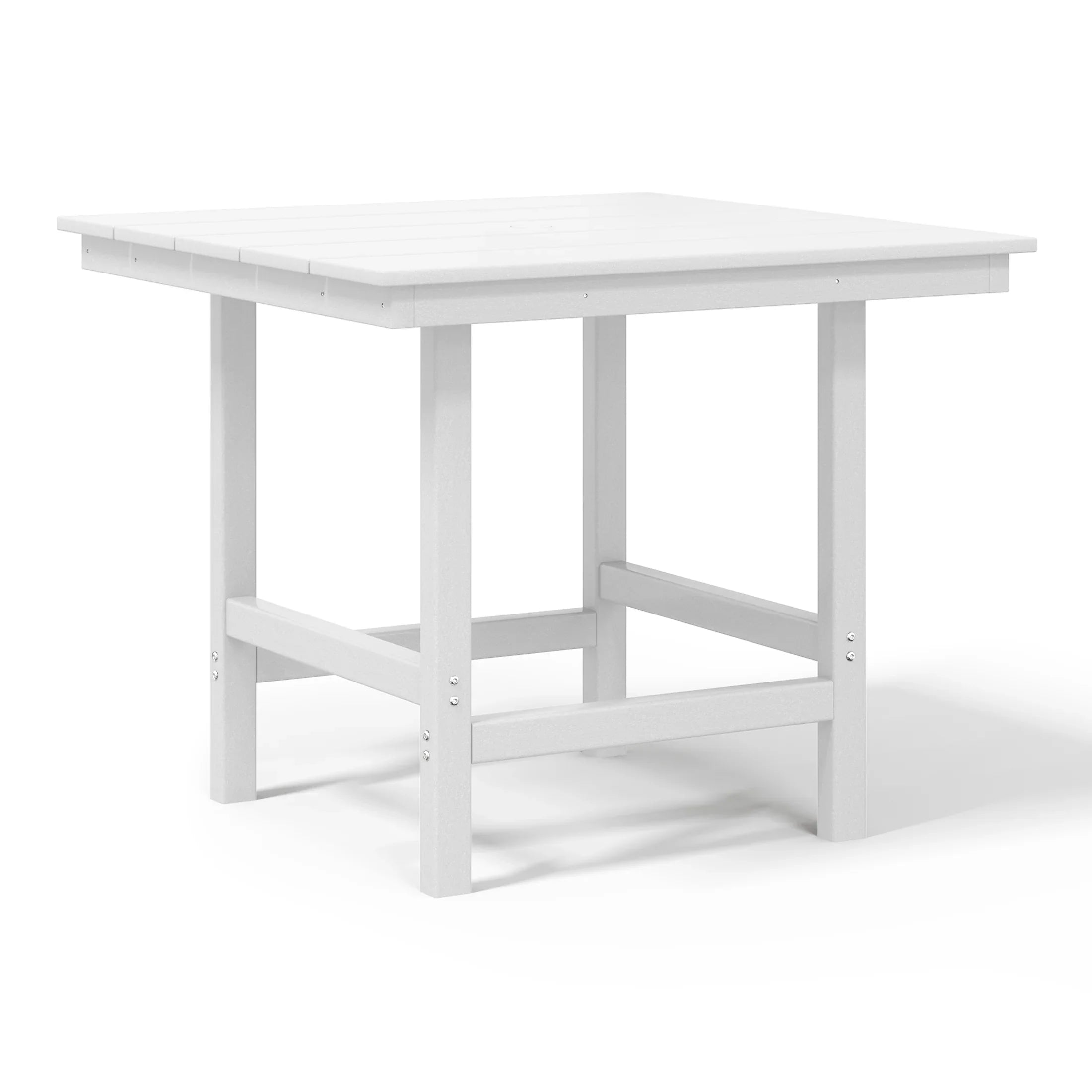 Palms 5-Piece HDPE Outdoor Square Patio Dining Table Set with Armchairs