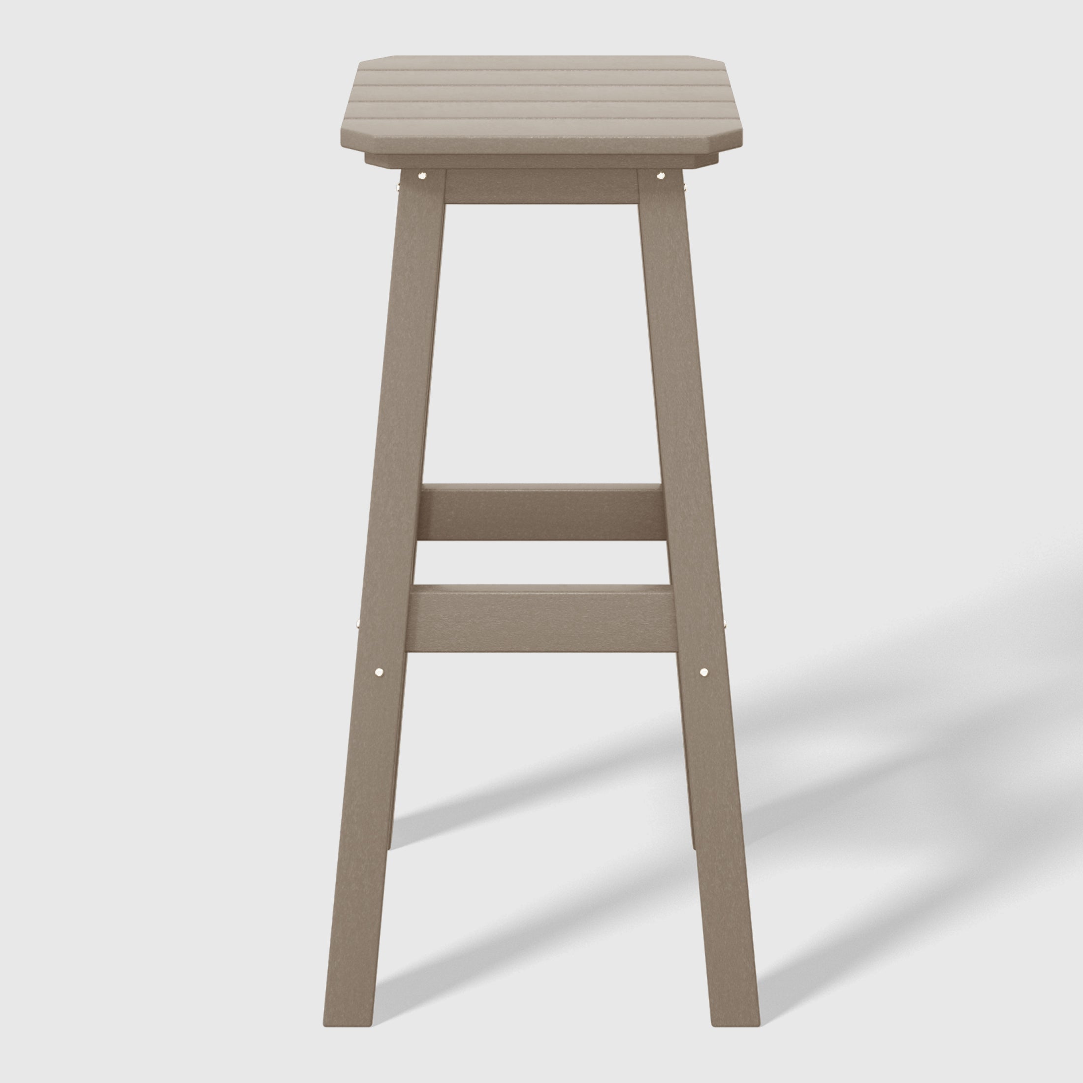 Paradise 29" HDPE Outdoor Patio Square Backless Bar Stool