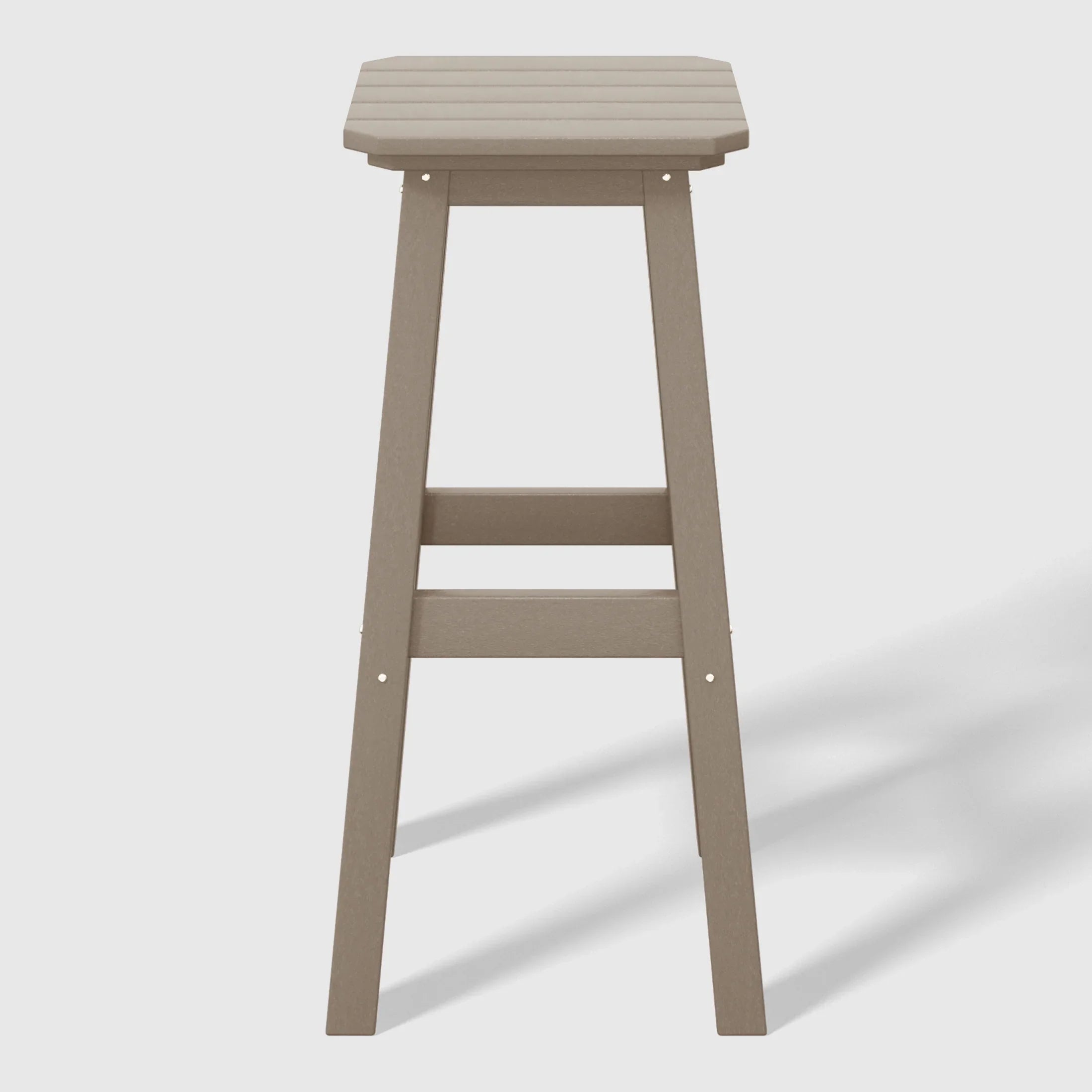 Paradise 29" HDPE Outdoor Patio Square Bar Stools (Set of 2)