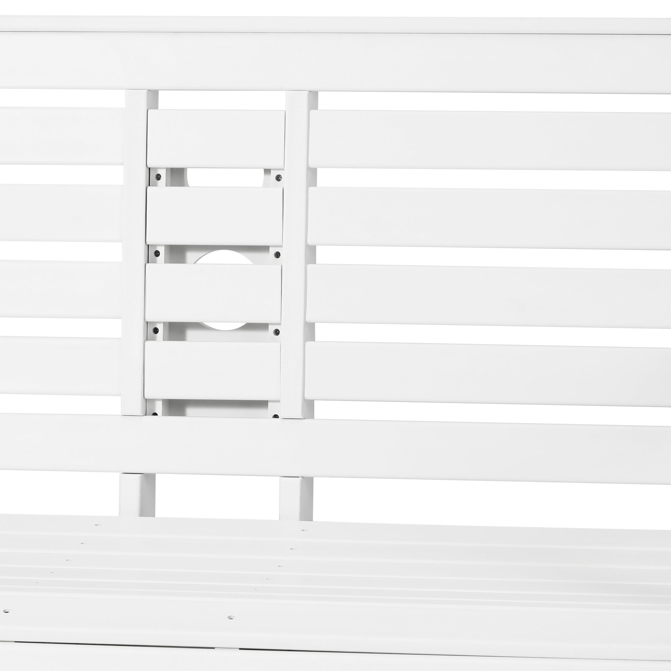 Charleston Outdoor HDPE 54" Front Hanging Porch Swing Bench With Cupholders