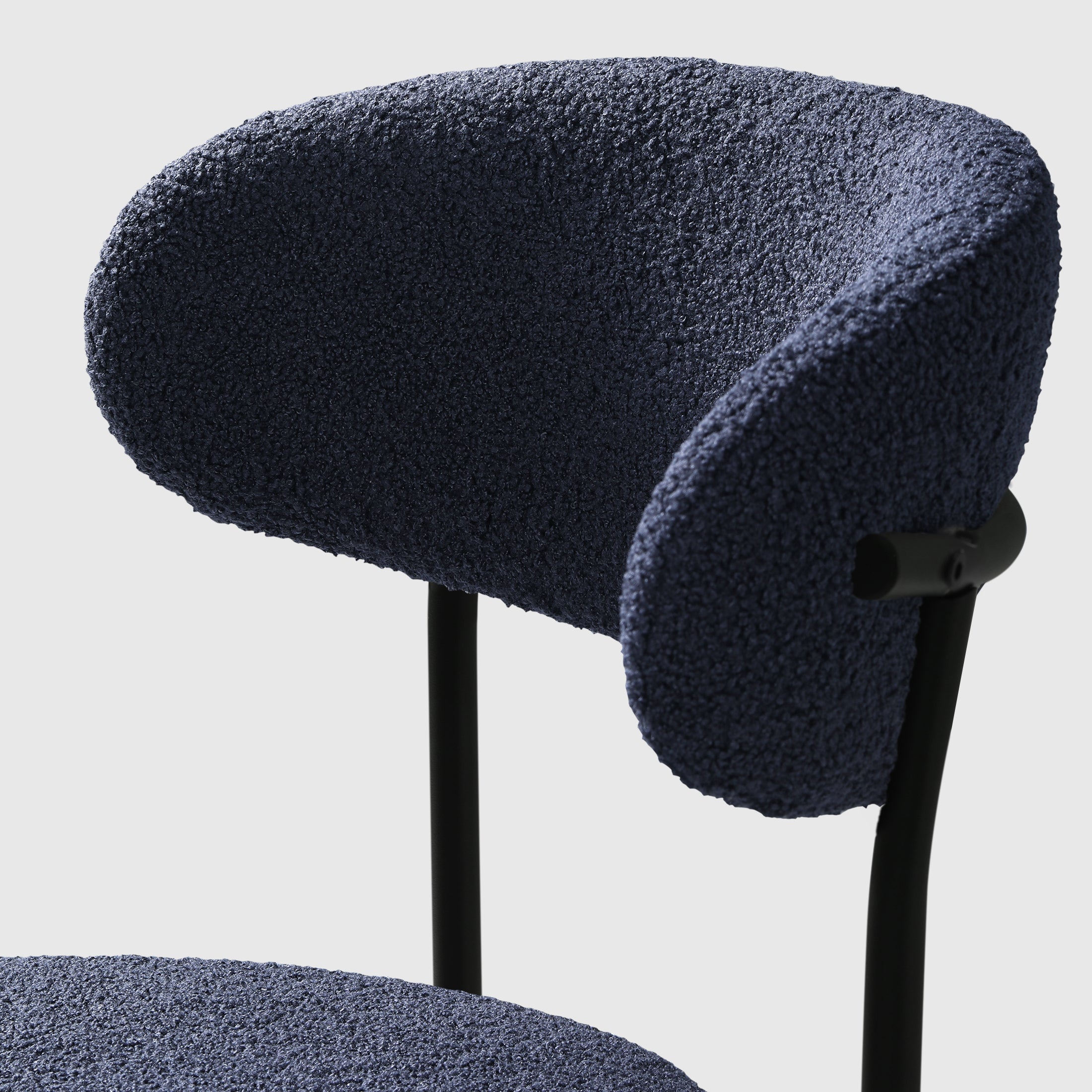 Celine Mid-Century Modern Upholstered Sherpa Round Dining Chairs (Set of 6)