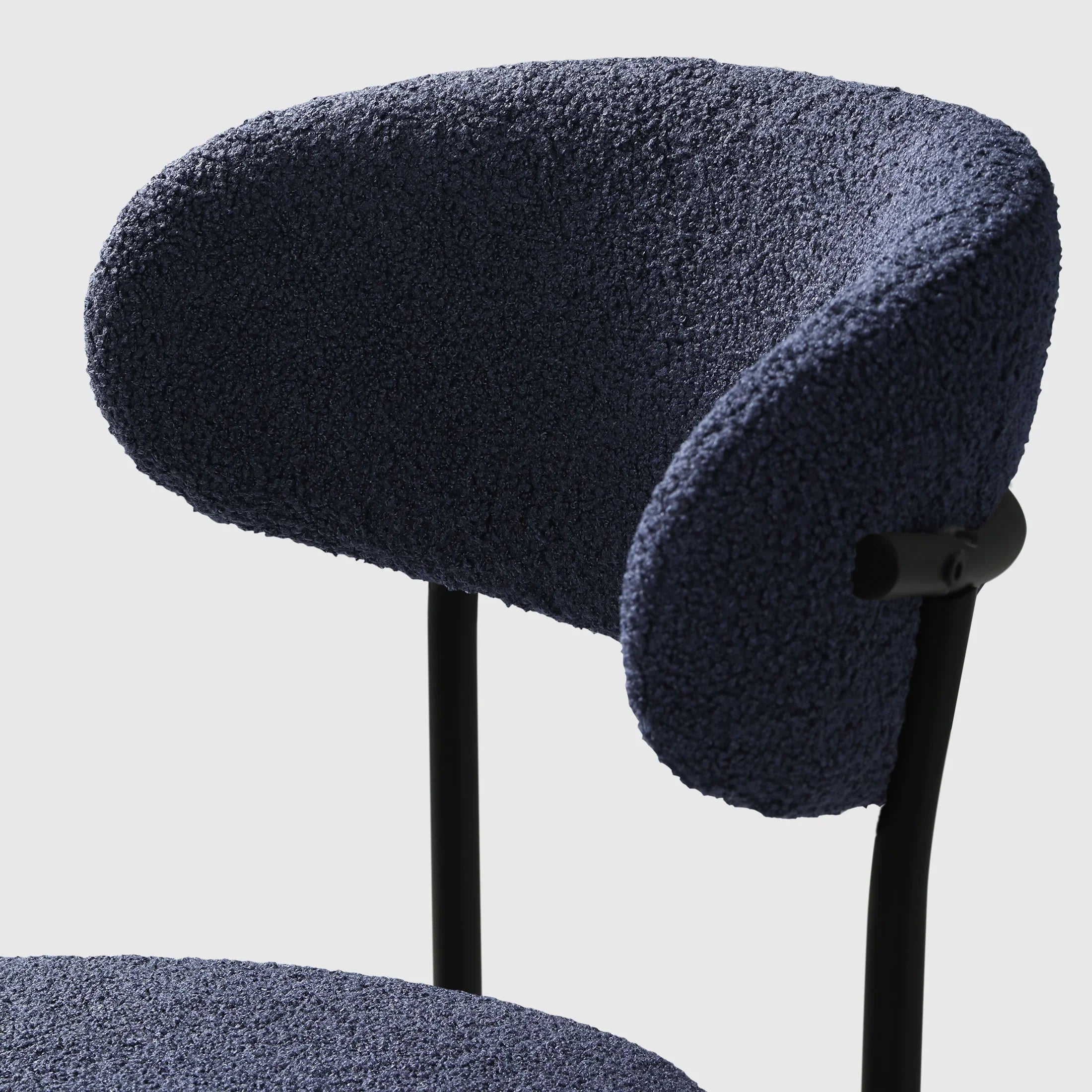 Celine Mid-Century Modern Upholstered Sherpa Round Dining Chairs (Set of 4)