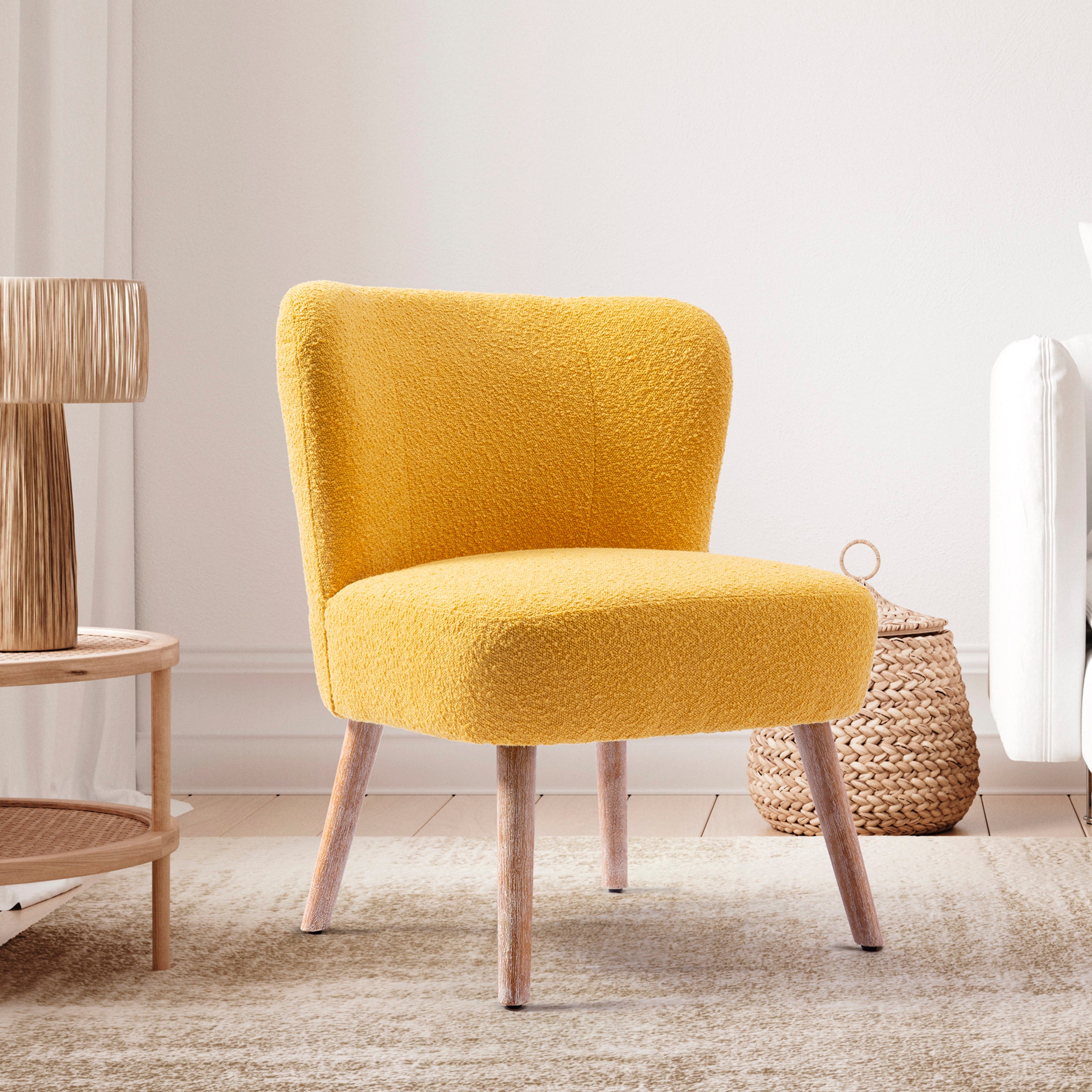 Amélie 25" Wide Upholstered Boucle Accent Chair
