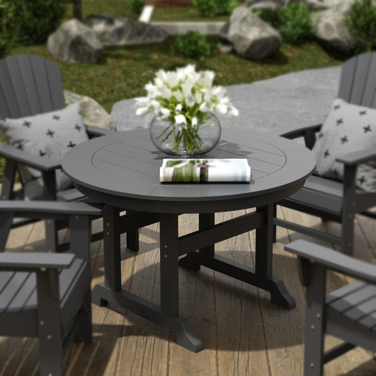 Paradise 47" Outdoor Patio Round Dining Table