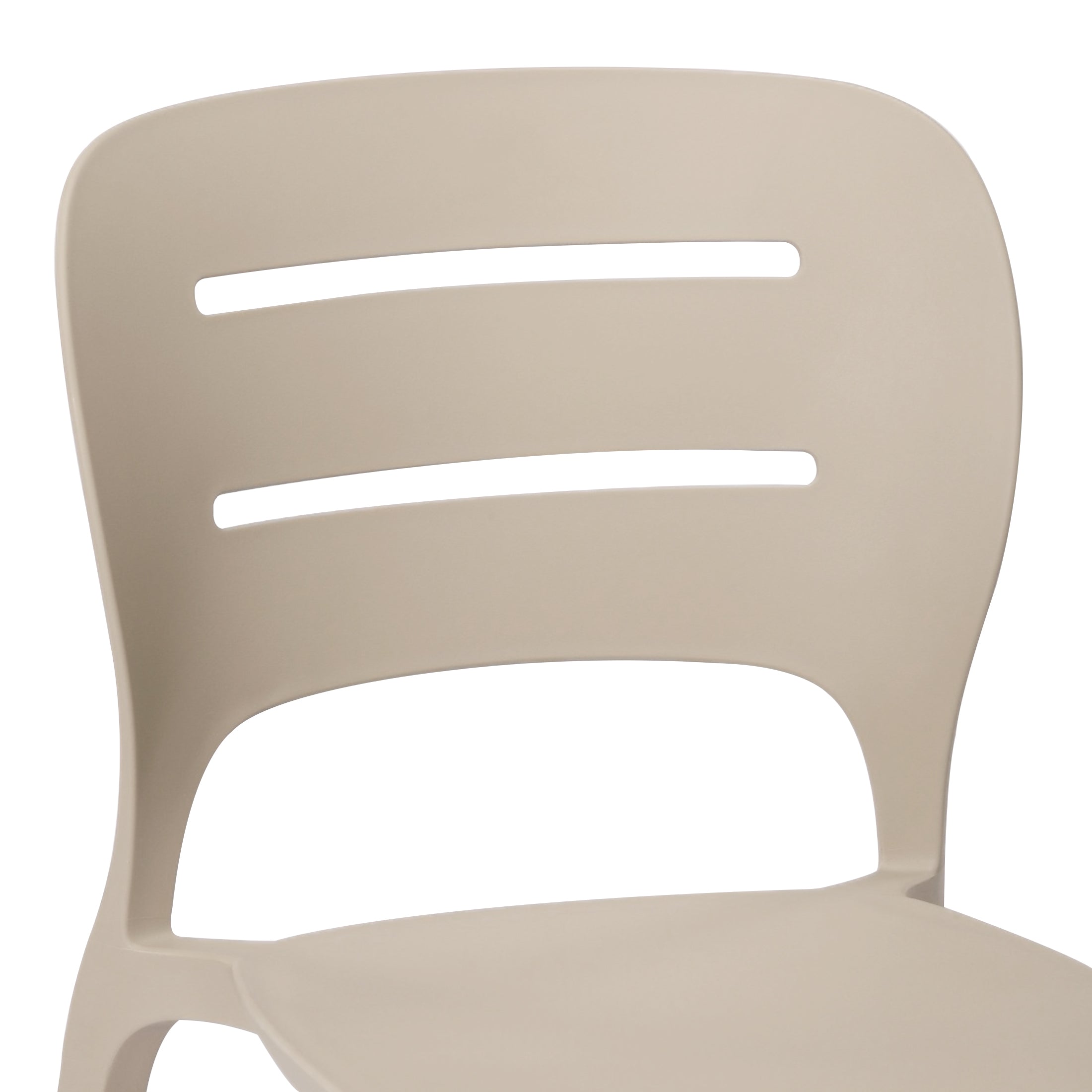 Sunshine Outdoor Modern Stackable Plastic Patio Dining Side Chairs (Set of 4)