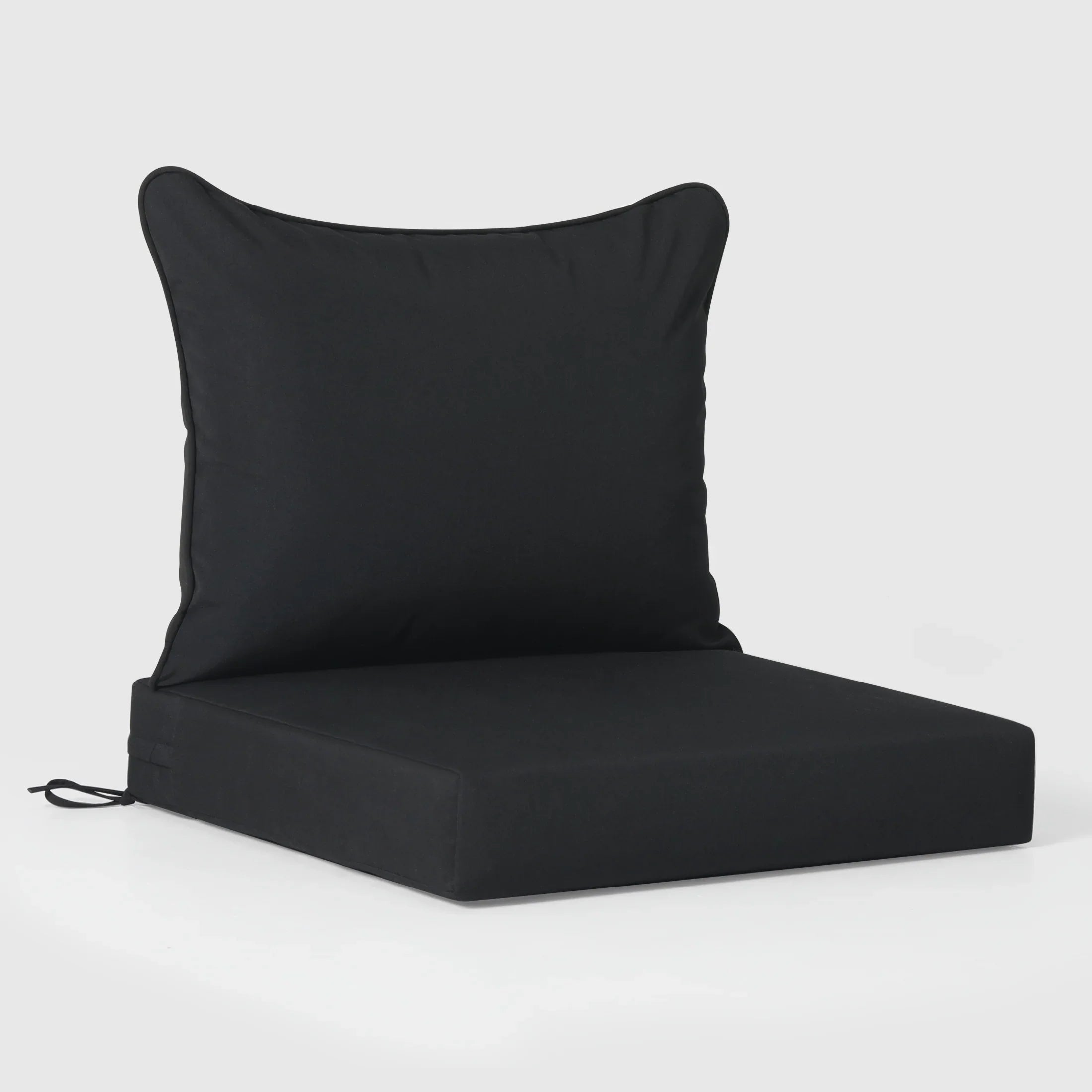 Harmony Water Repellent Outdoor 2-Piece Deep Set Patio Seat Back Chair Cushions, 25" x 25"