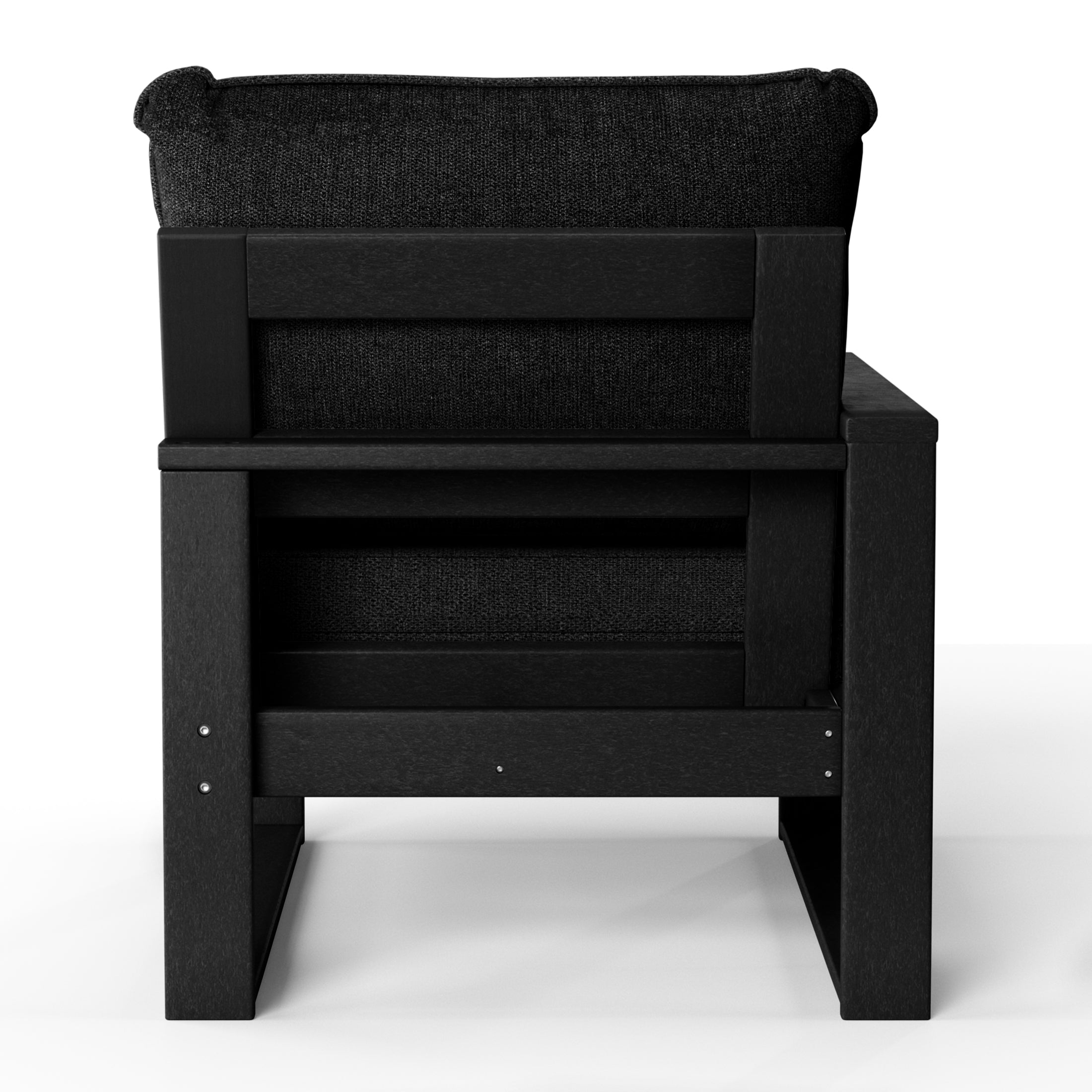 Rockaway Outdoor HDPE All-Weather Modern Patio Loveseat with Waterproof Cushions