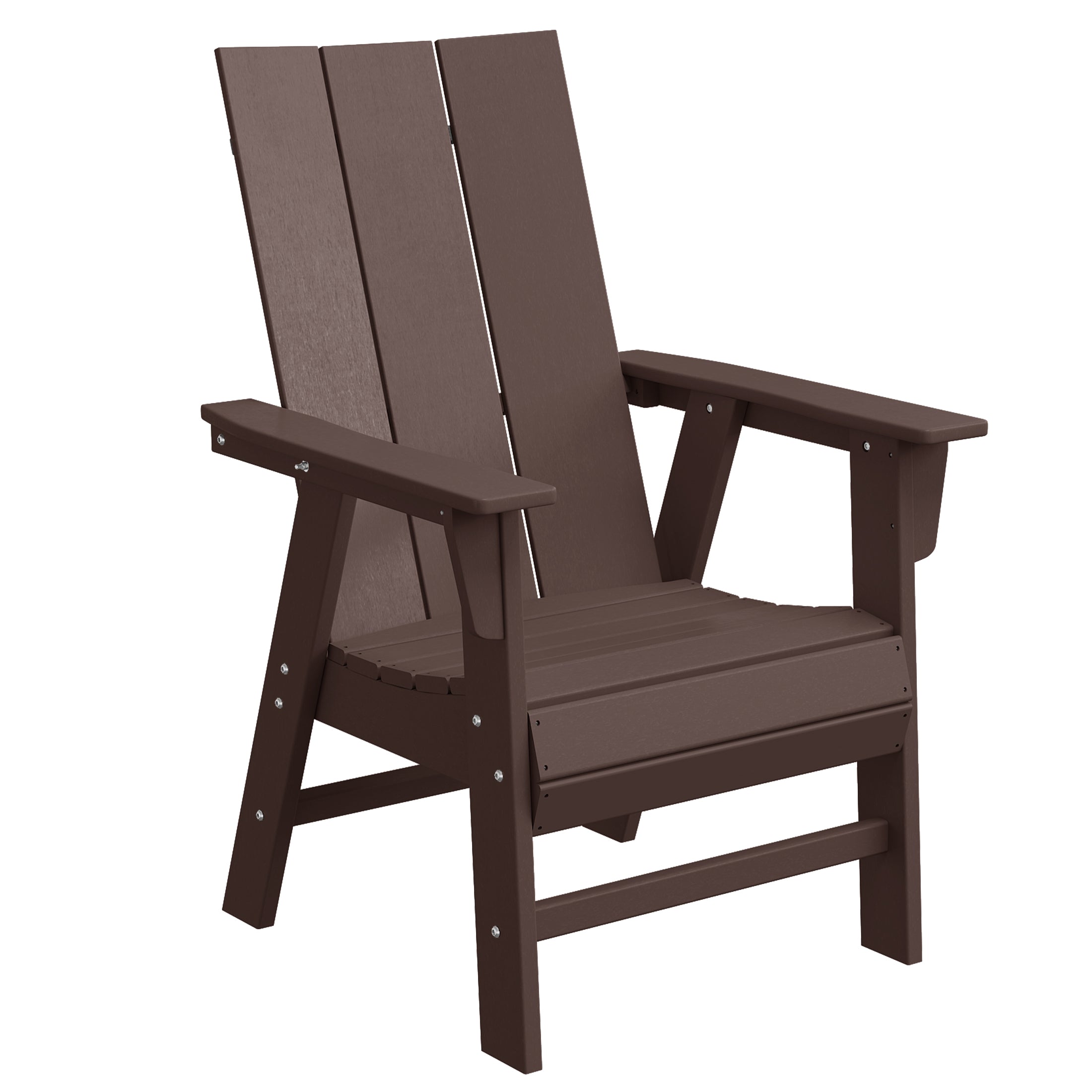 Palms Outdoor Patio HDPE Plastic Modern Adirondack Dining Chair