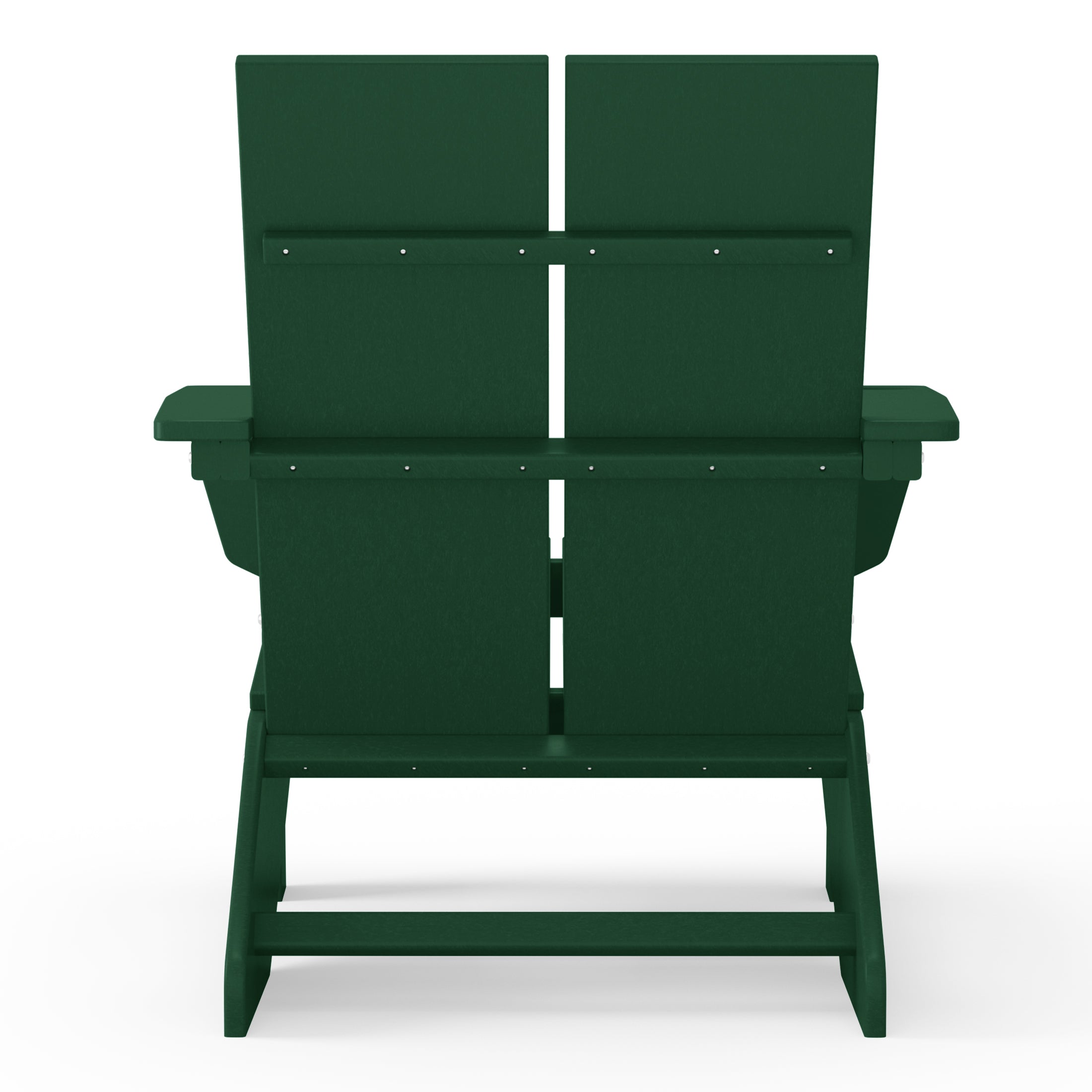 Seaview Outdoor HDPE Modern Adirondack Chair with Cup Holder (Set of 2)