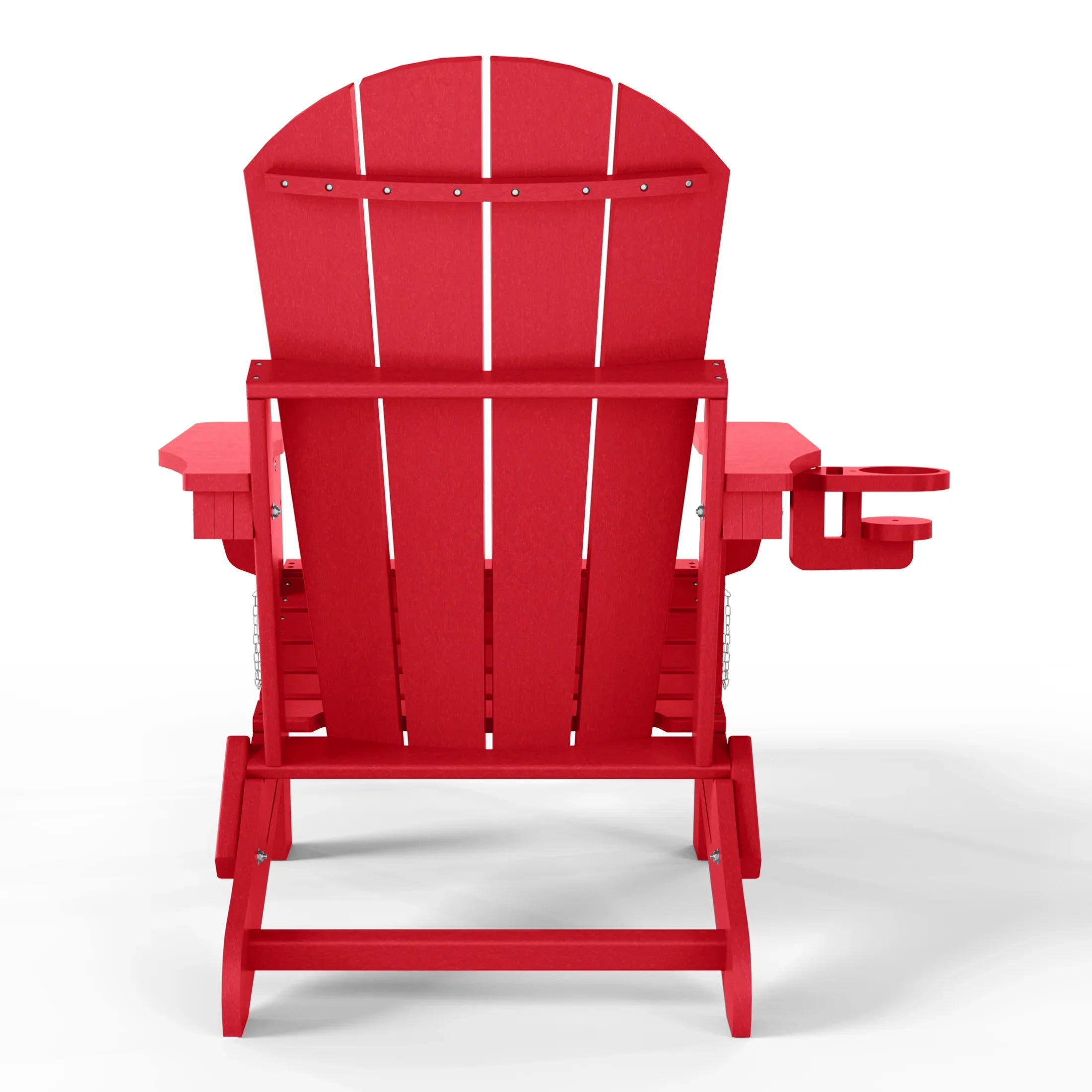 Paradise Folding Adjustable Adirondack Chair with Retractable Ottoman and Cup Holder (Set of 2)
