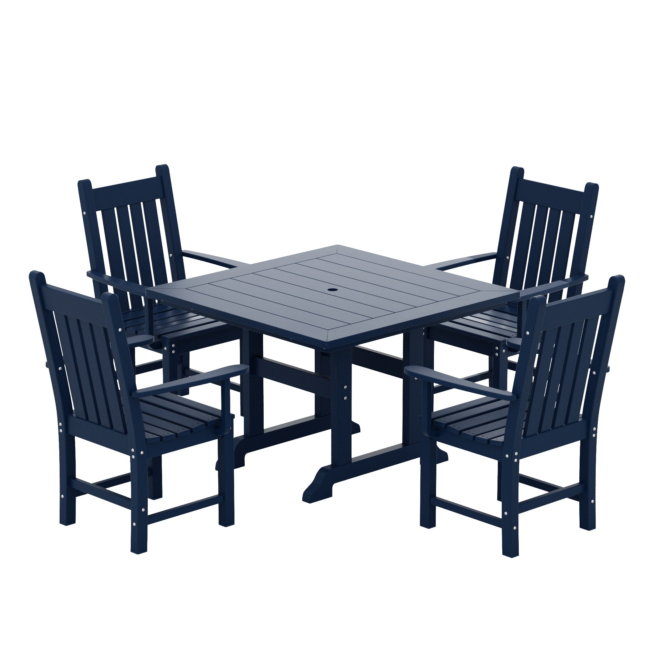 Paradise 5 Piece Outdoor Patio Dining Set Outdoor Square Table and Armchair Set