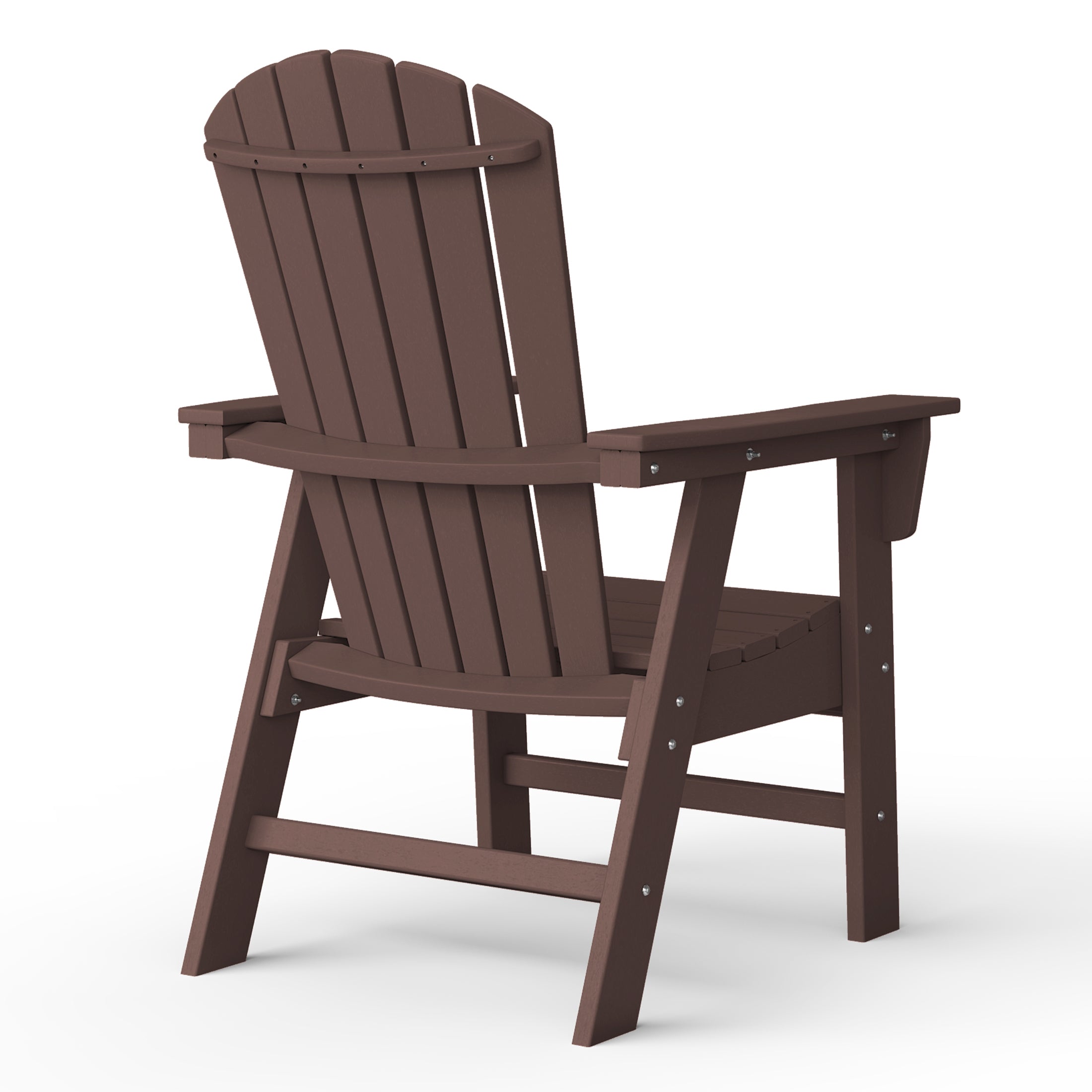 Portside Outdoor Patio Shell-back Adirondack Dining Chair Weather Resistant