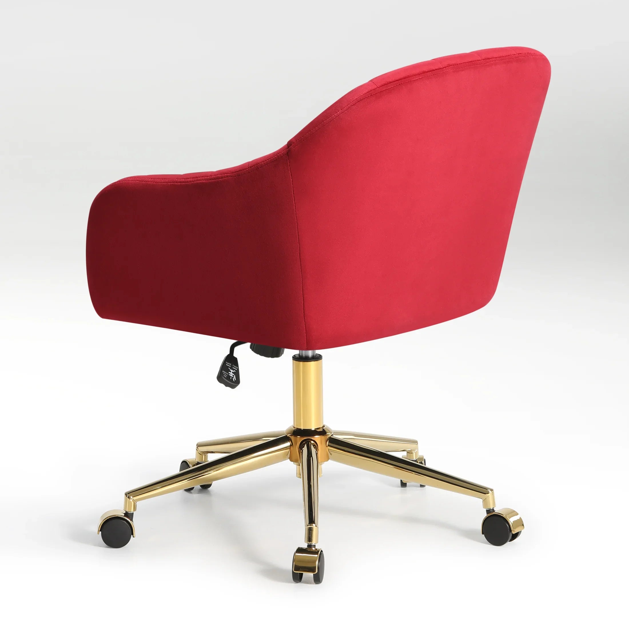 Alaia Upholstered Velvet Swivel Vanity Office Chair With Wheels