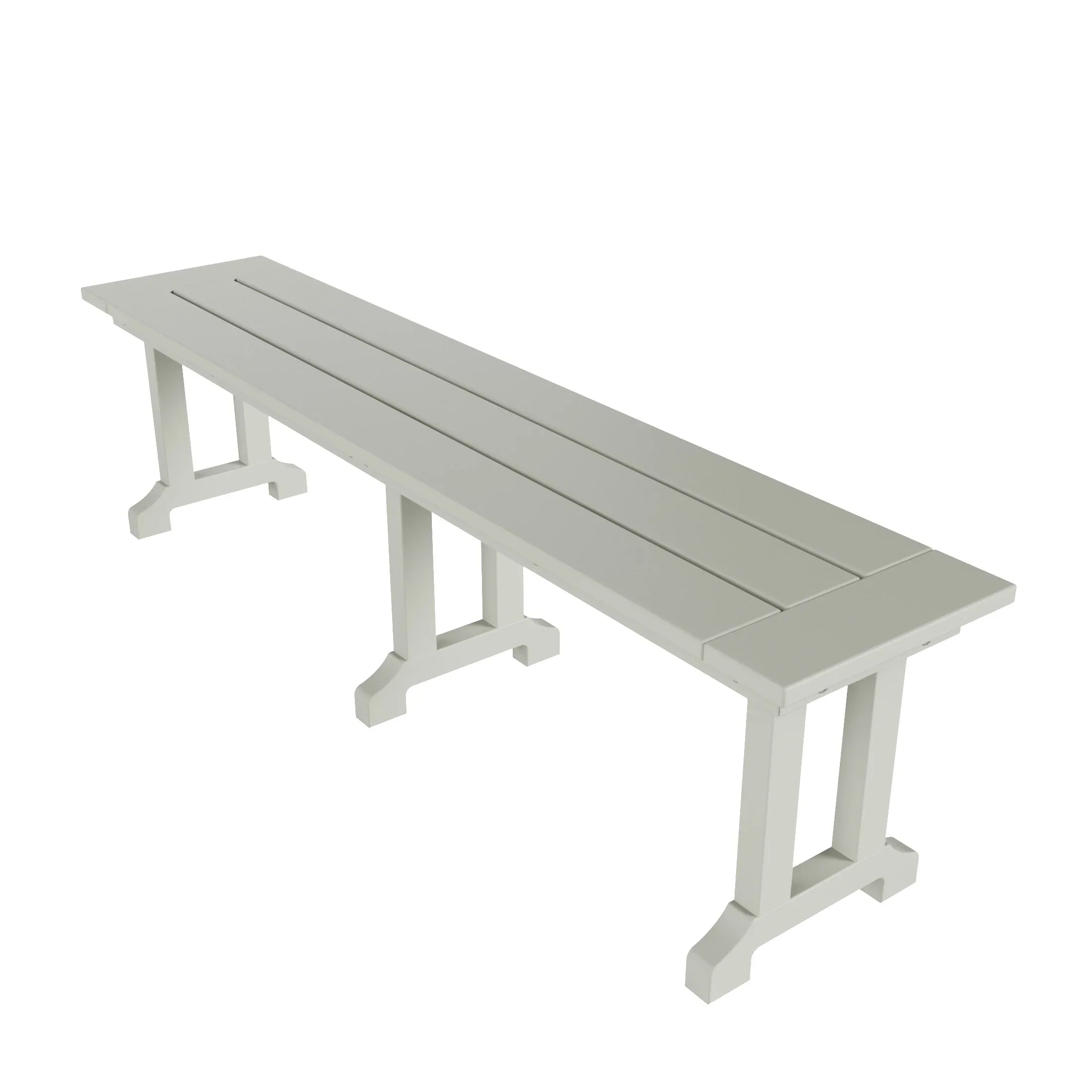 Paradise 6-Piece HDPE Rectangular Patio Dining Table Set with Foldable Chairs and Patio Bench