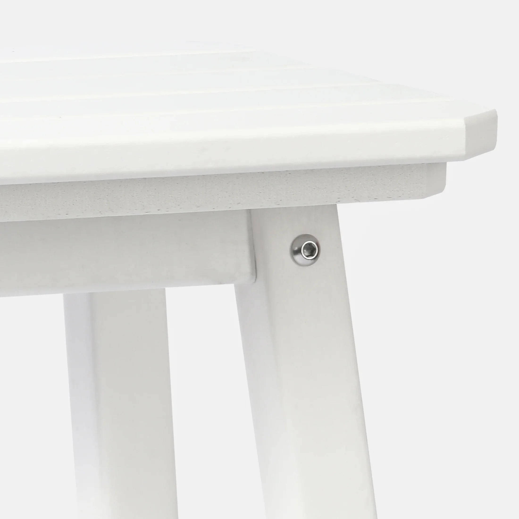 Paradise 24" HDPE Outdoor Patio Counter High Backless Square Bar Stool