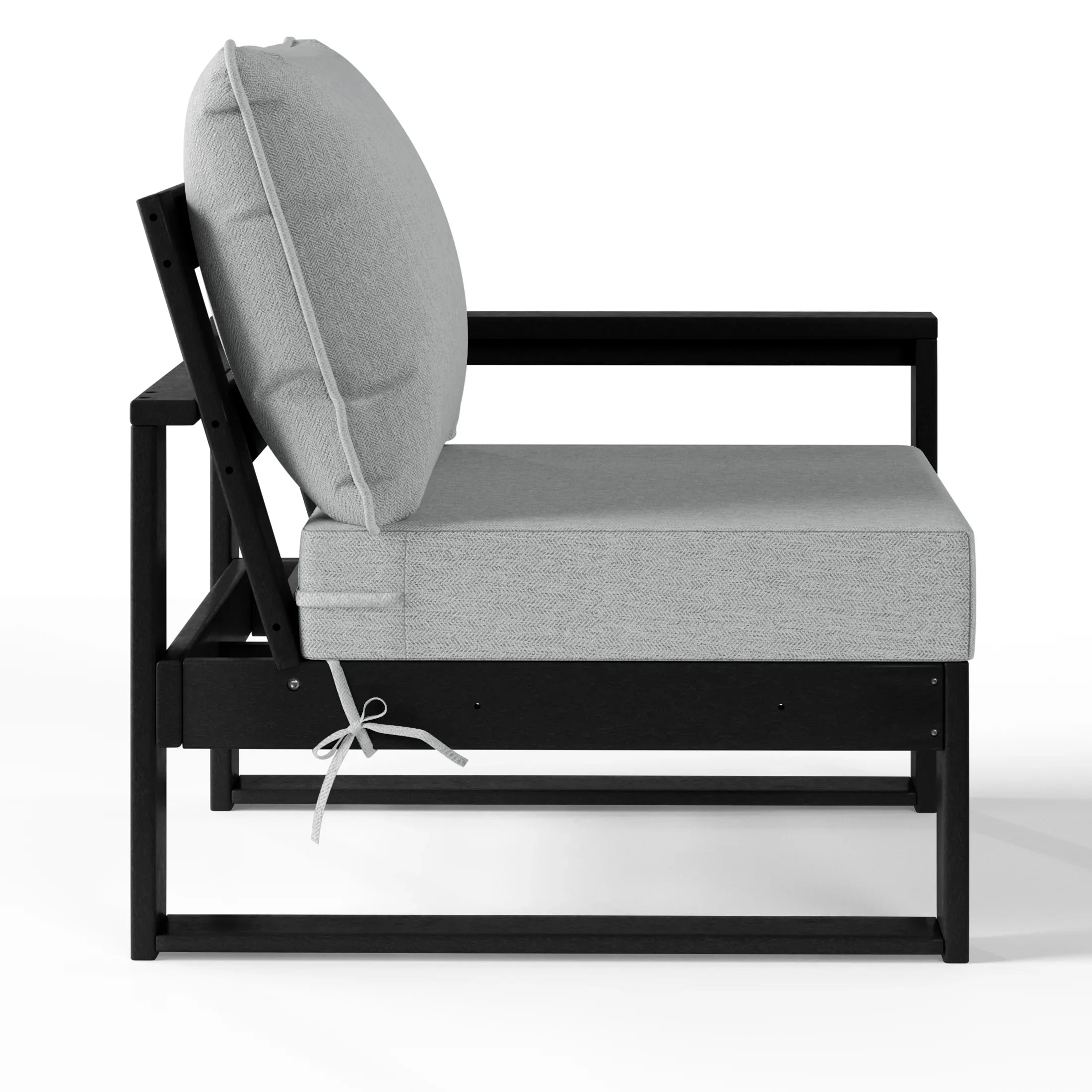 Rockaway Outdoor Patio HDPE Right Arm Facing Sectional Corner Chair with Patio Cushions
