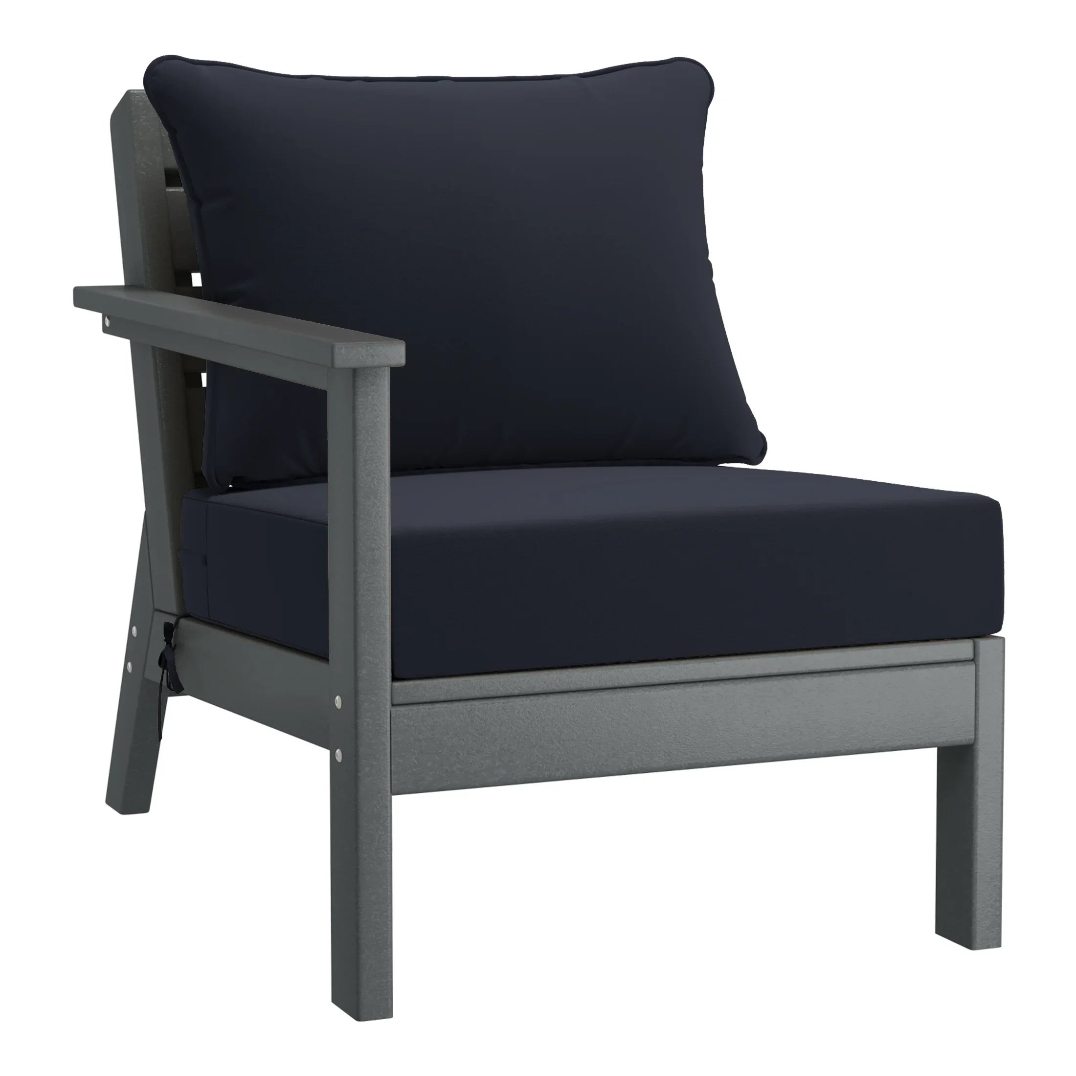 Portsmouth Outdoor Patio HDPE Sectional Sofa with Patio Cushions
