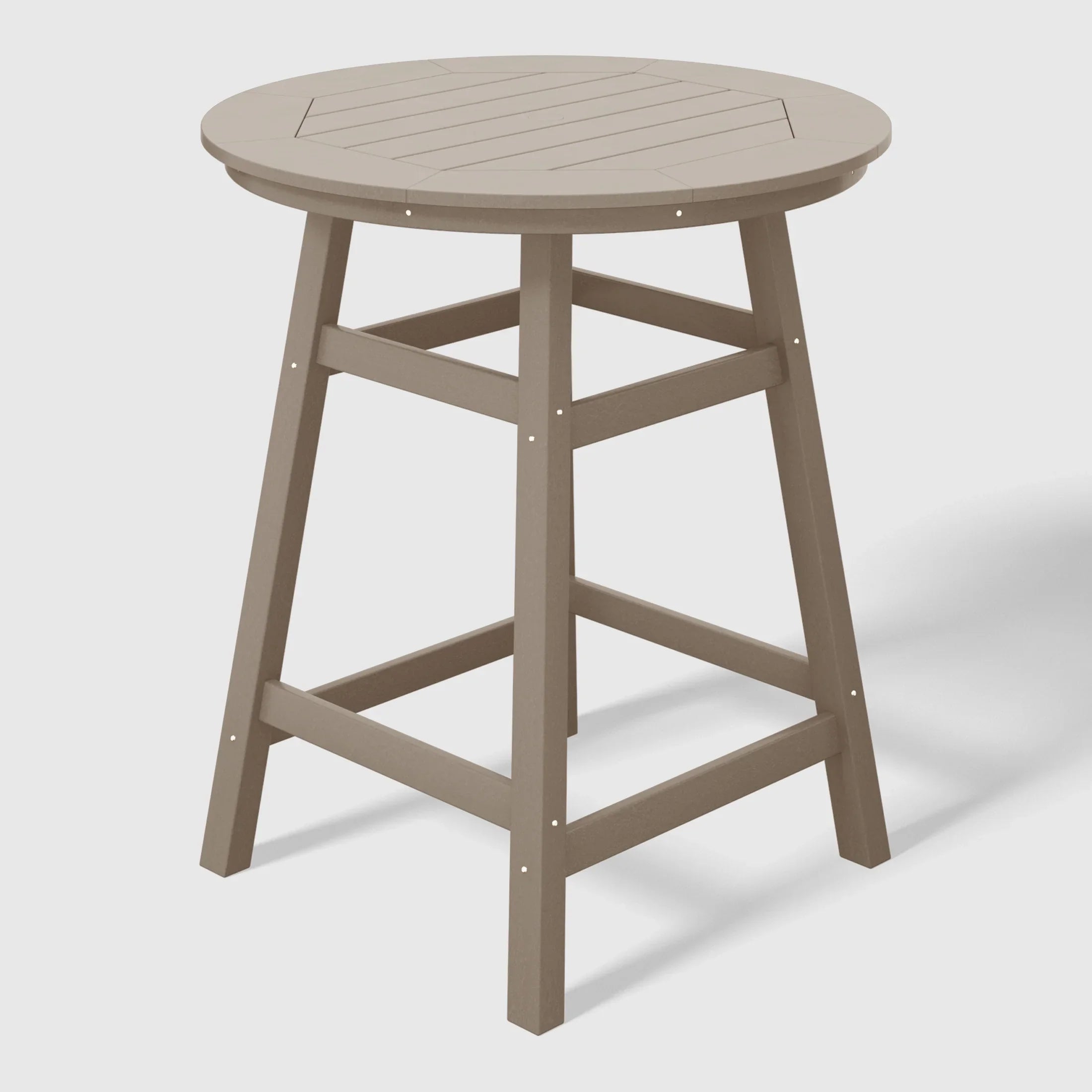 Paradise Outdoor 35" HDPE Round Patio Counter Height Bar Table