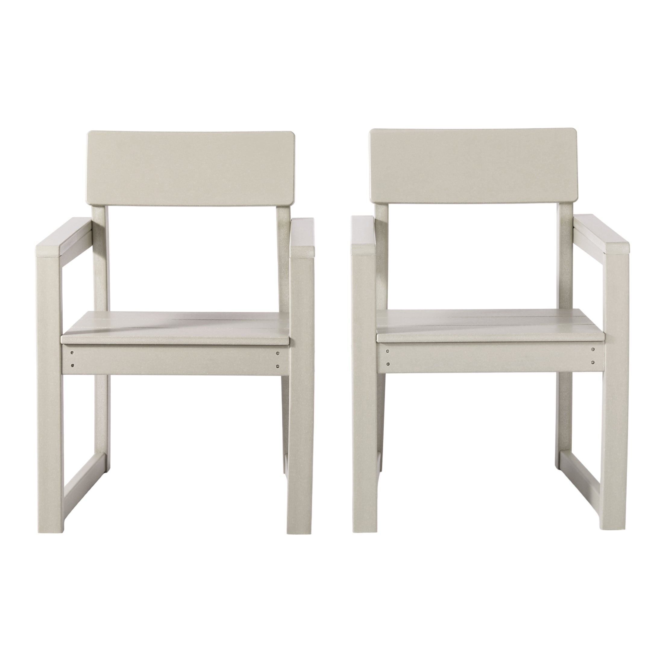 Cambria Modern HDPE Outdoor Patio Dining Arm Chairs (Set of 2)