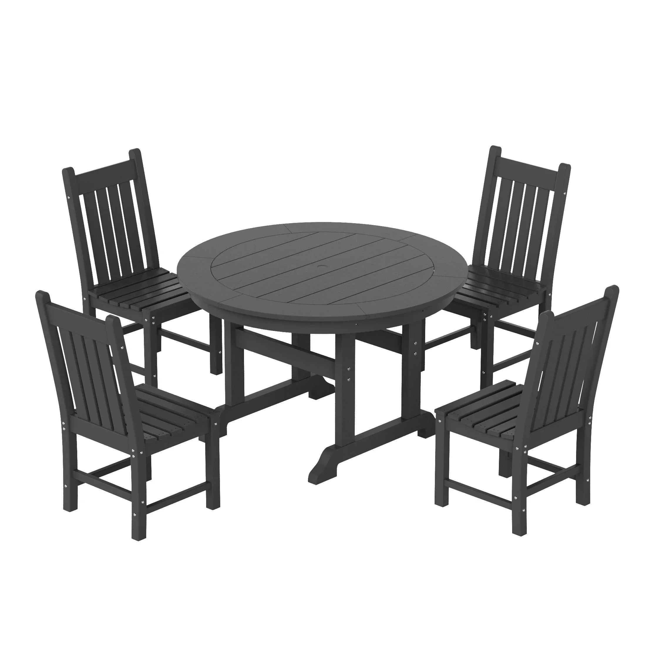 Paradise 5 Piece Outdoor Patio Dining Set Outdoor Round Table and Chair Set