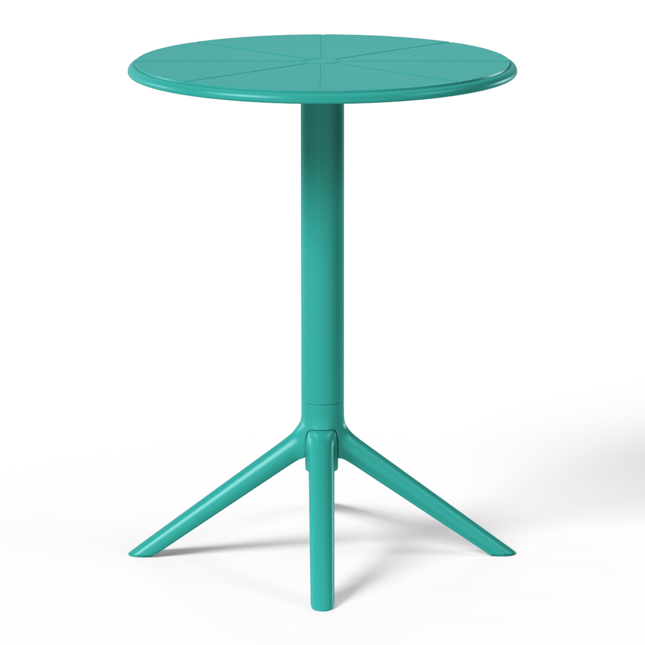 Sunshine 23.5" Outdoor Polypropylene Resin Round Patio Bistro Dining Table for 2