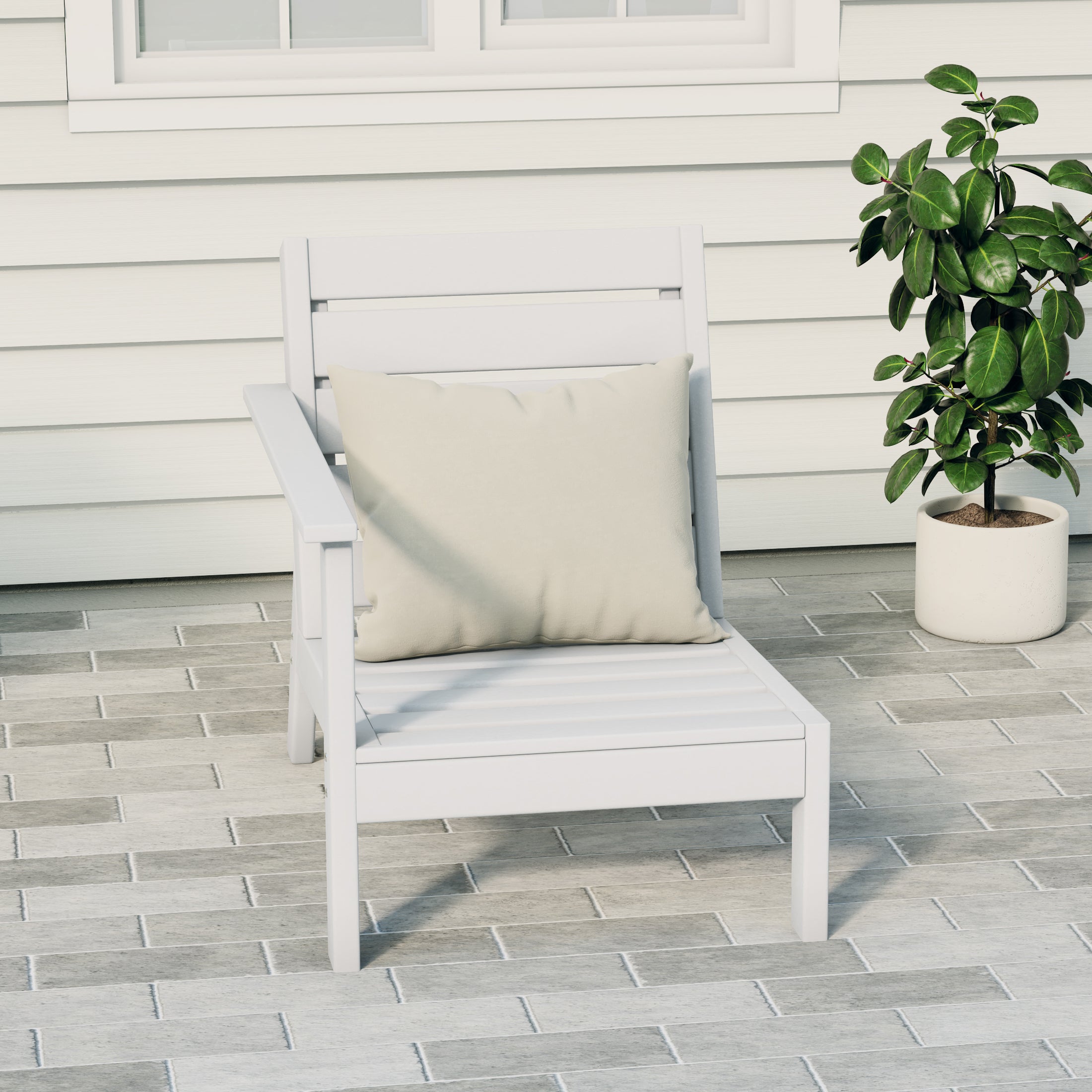 Portsmouth Outdoor Patio HDPE Deep Seating Left Arm Facing Modern Corner Chair