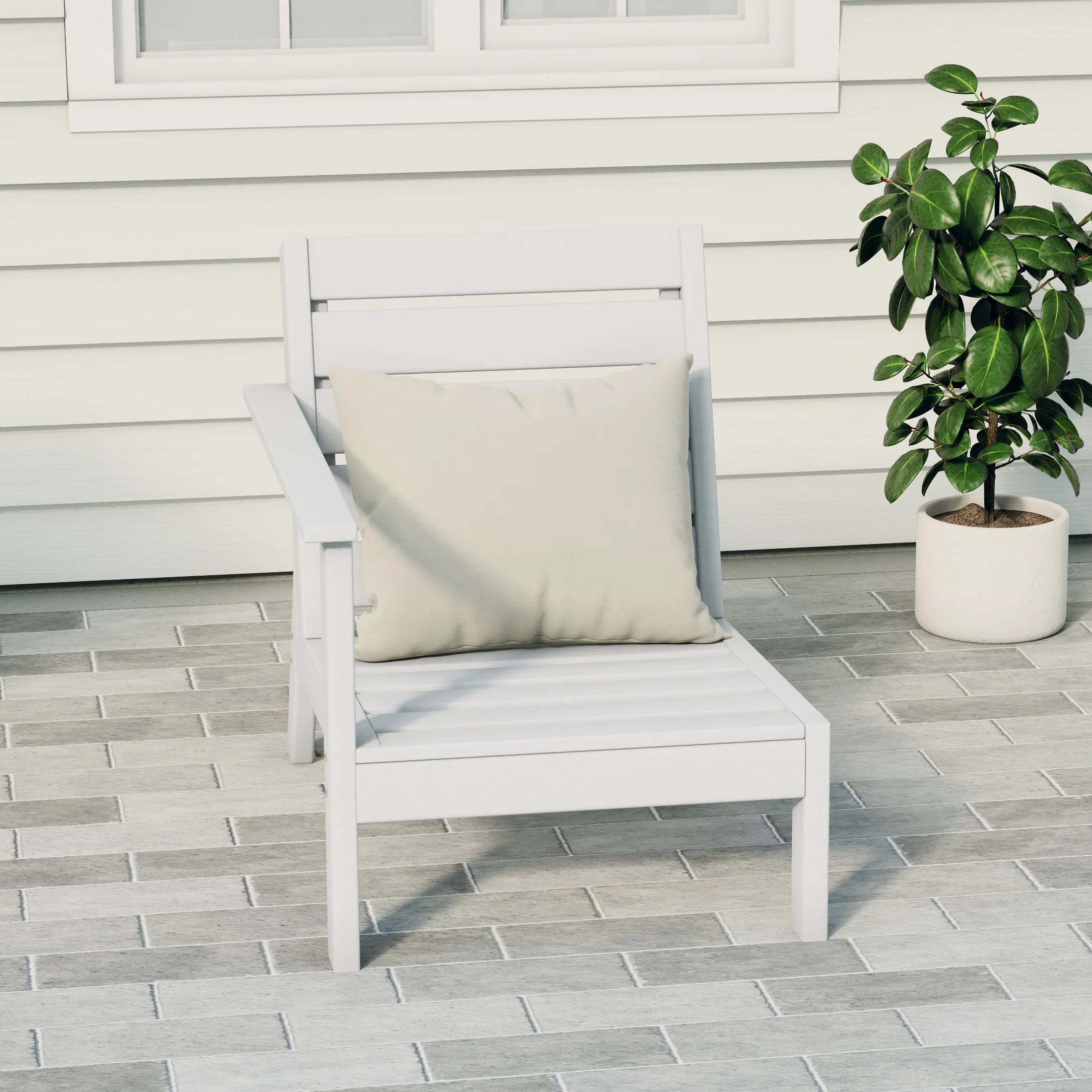 Portsmouth Outdoor Patio HDPE Left Arm Facing Deep Seating Corner Chair