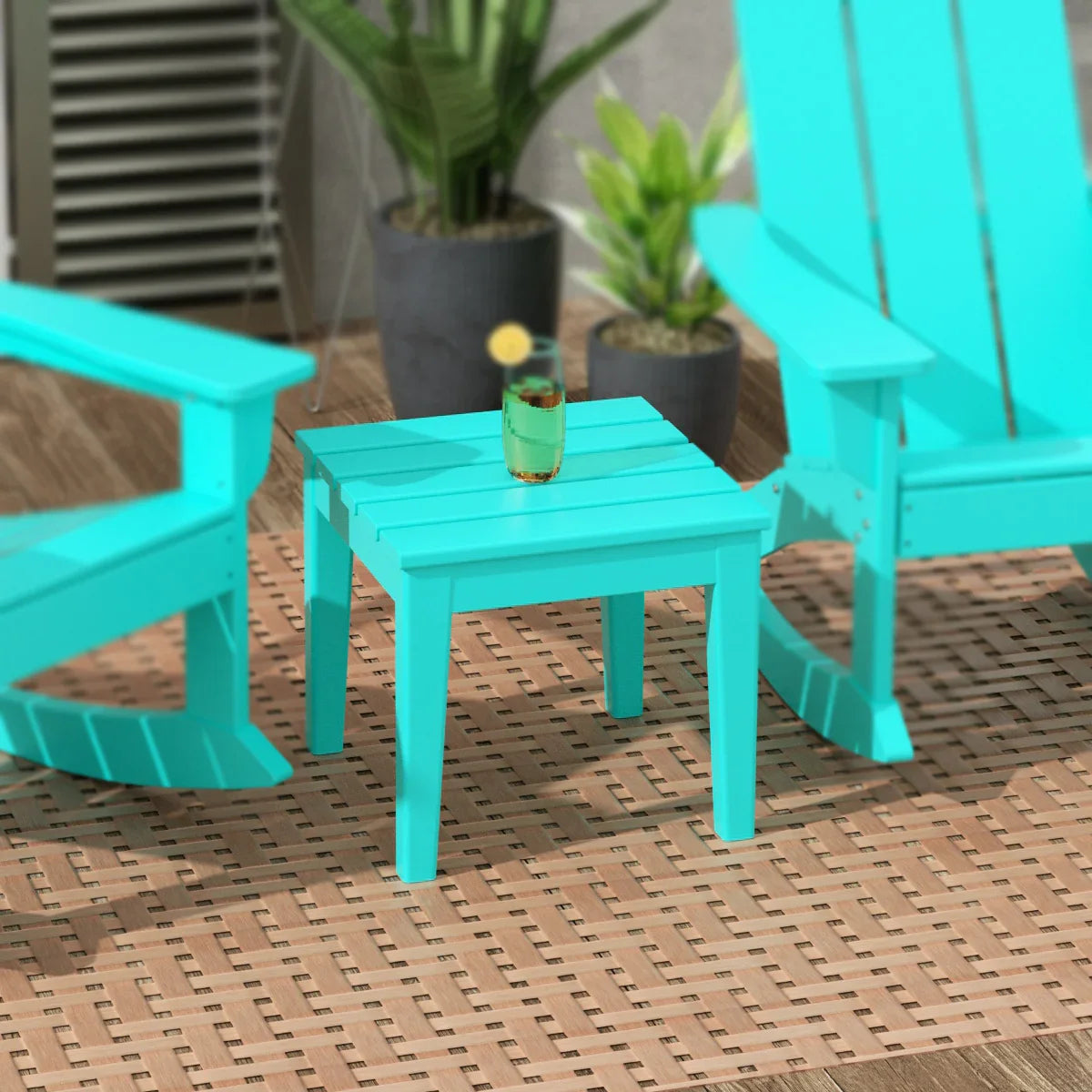 Palms Outdoor Patio Modern Adirondack Side Table