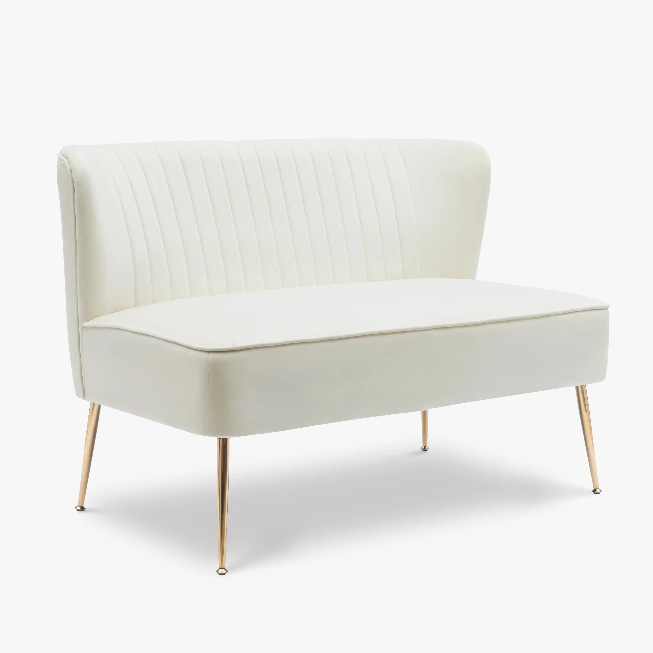 Alaia Mid Century Modern Tufted Velvet Loveseat Sofa and 25" Accent Chair 3-Piece Set