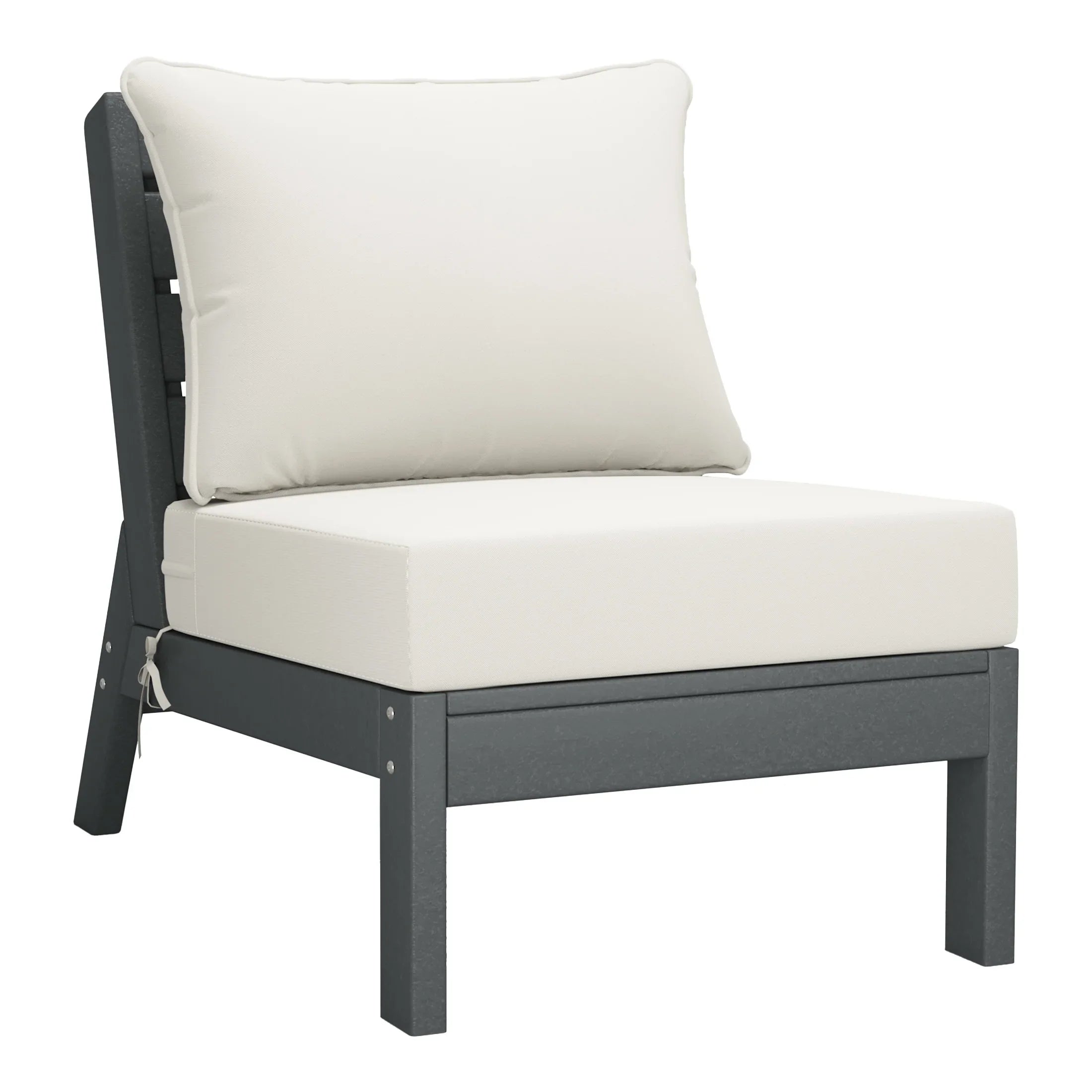 Portsmouth Outdoor Patio HDPE Sectional Sofa with Patio Cushions