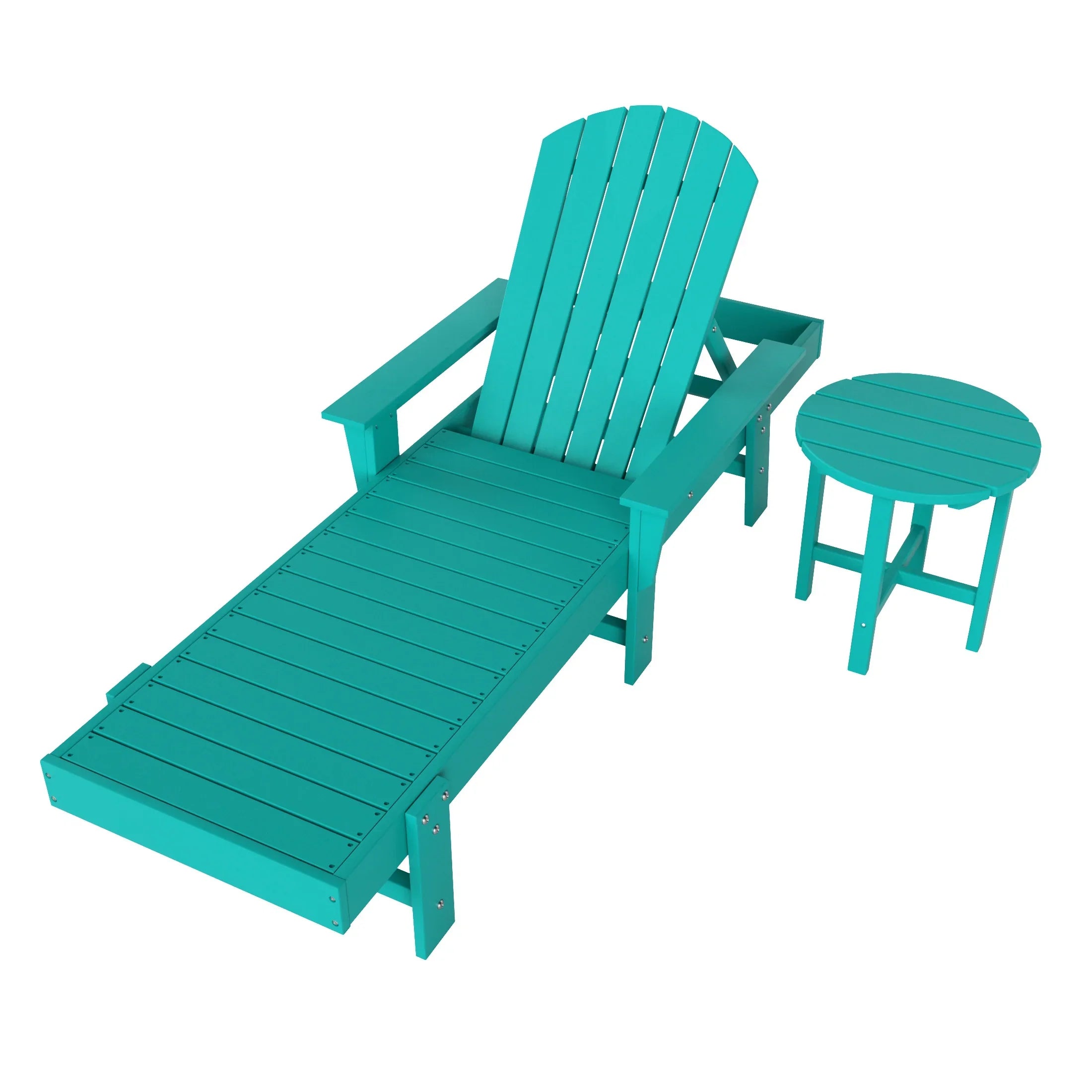 Portside 2 Piece Adirondack Reclining Chaise Lounge With Arms