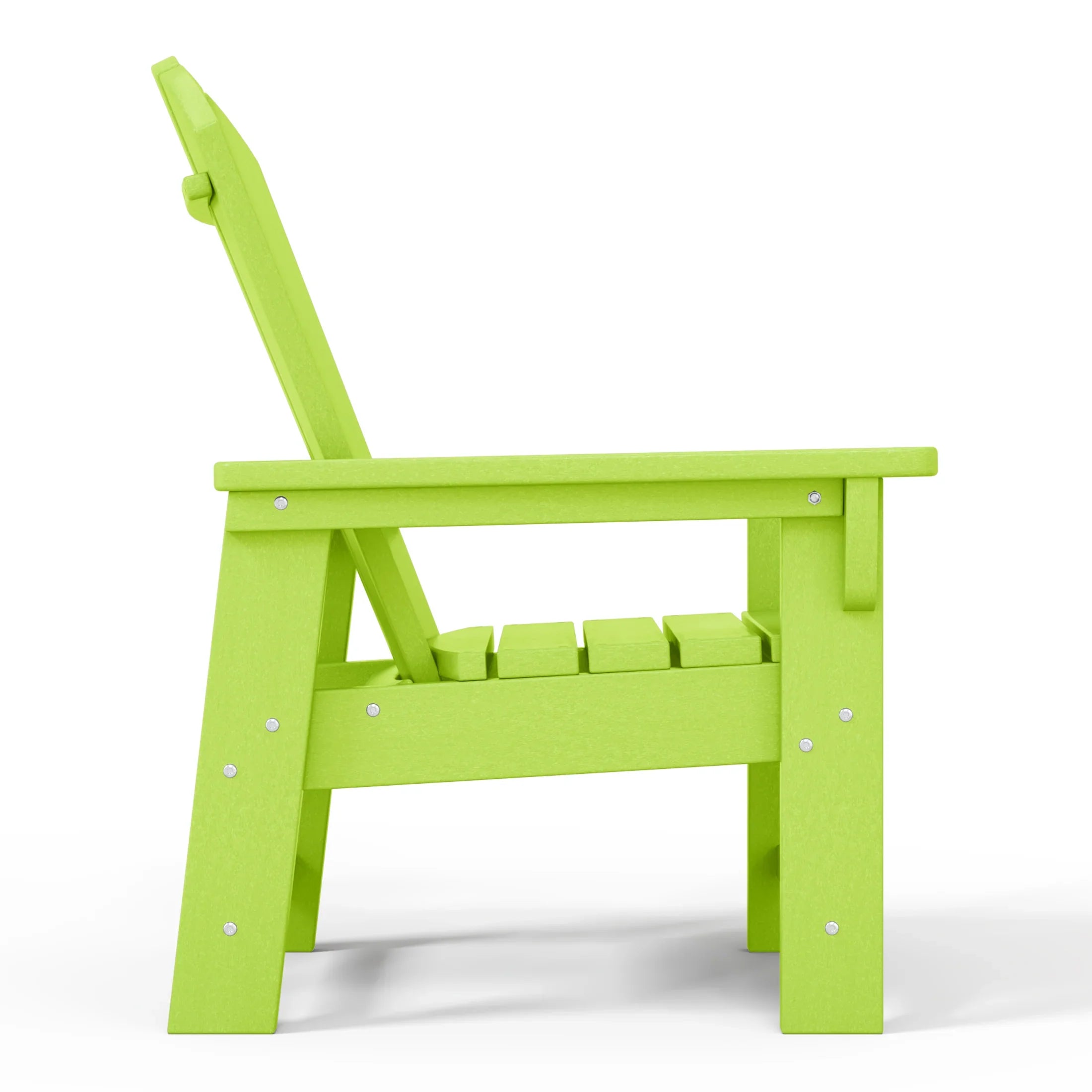 Paradise 2-Piece Kids Outdoor HDPE Adirondack Chair With Square Side Table Set