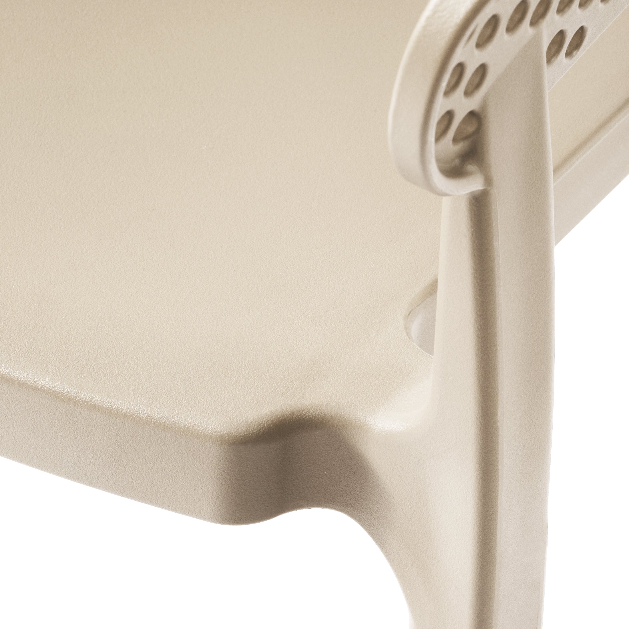 Sunshine Outdoor Modern Stackable Plastic Resin Patio Dining Armchair (Set of 2)