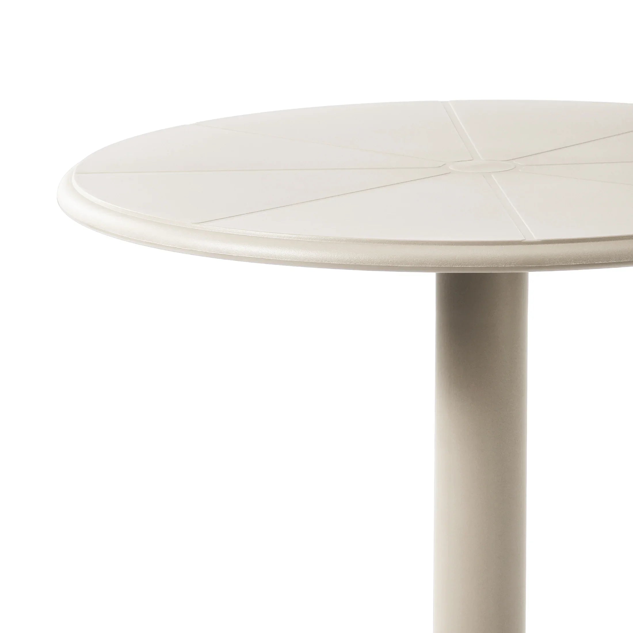 Sunshine 23.5" Outdoor Polypropylene Resin Round Patio Bistro Dining Table for 2
