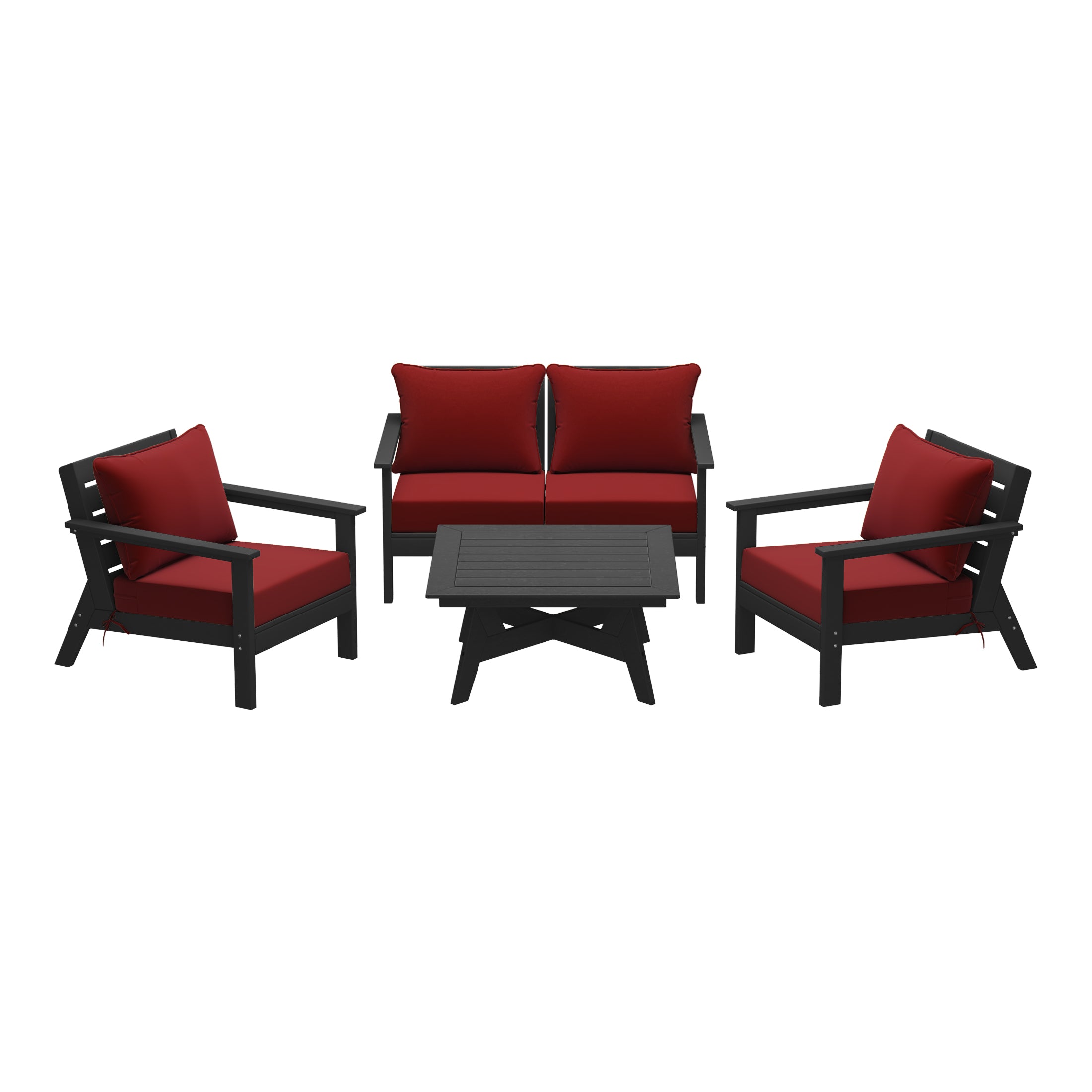 Portsmouth Outdoor 5-Piece Modular Sectional Patio Furniture Sofa Set