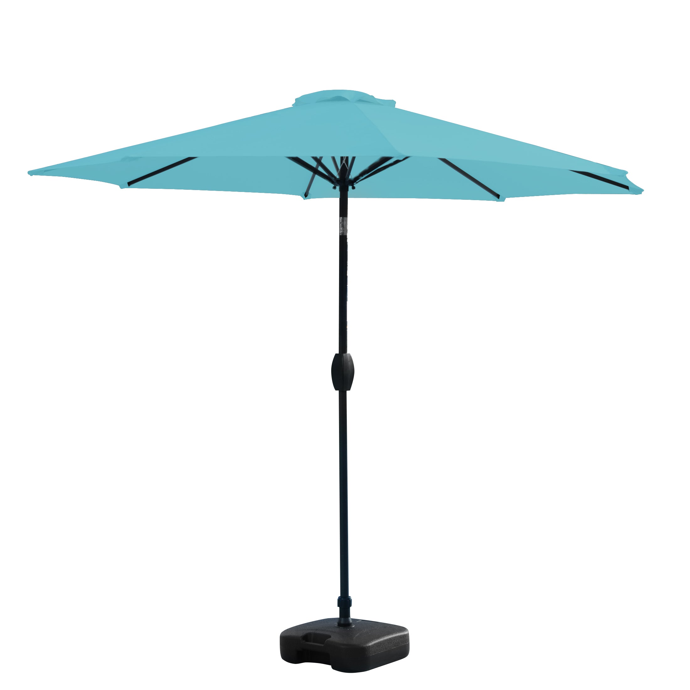 Cabana 9 ft. Patio Table Umbrella with tilt, crank features and free standing square shape weight base kit