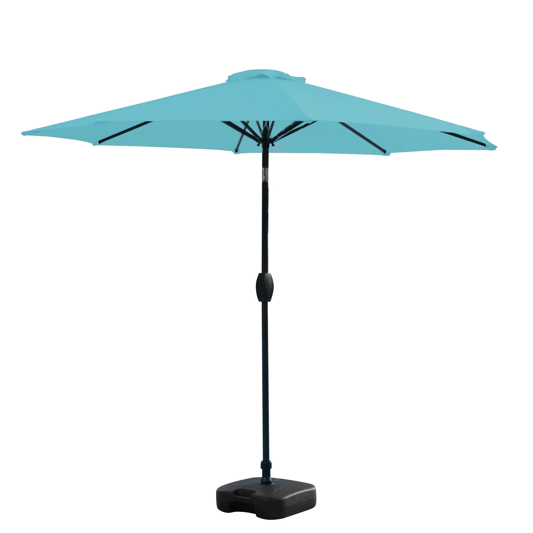Cabana 9 ft. Patio Table Umbrella with tilt, crank features and free standing square shape weight base kit