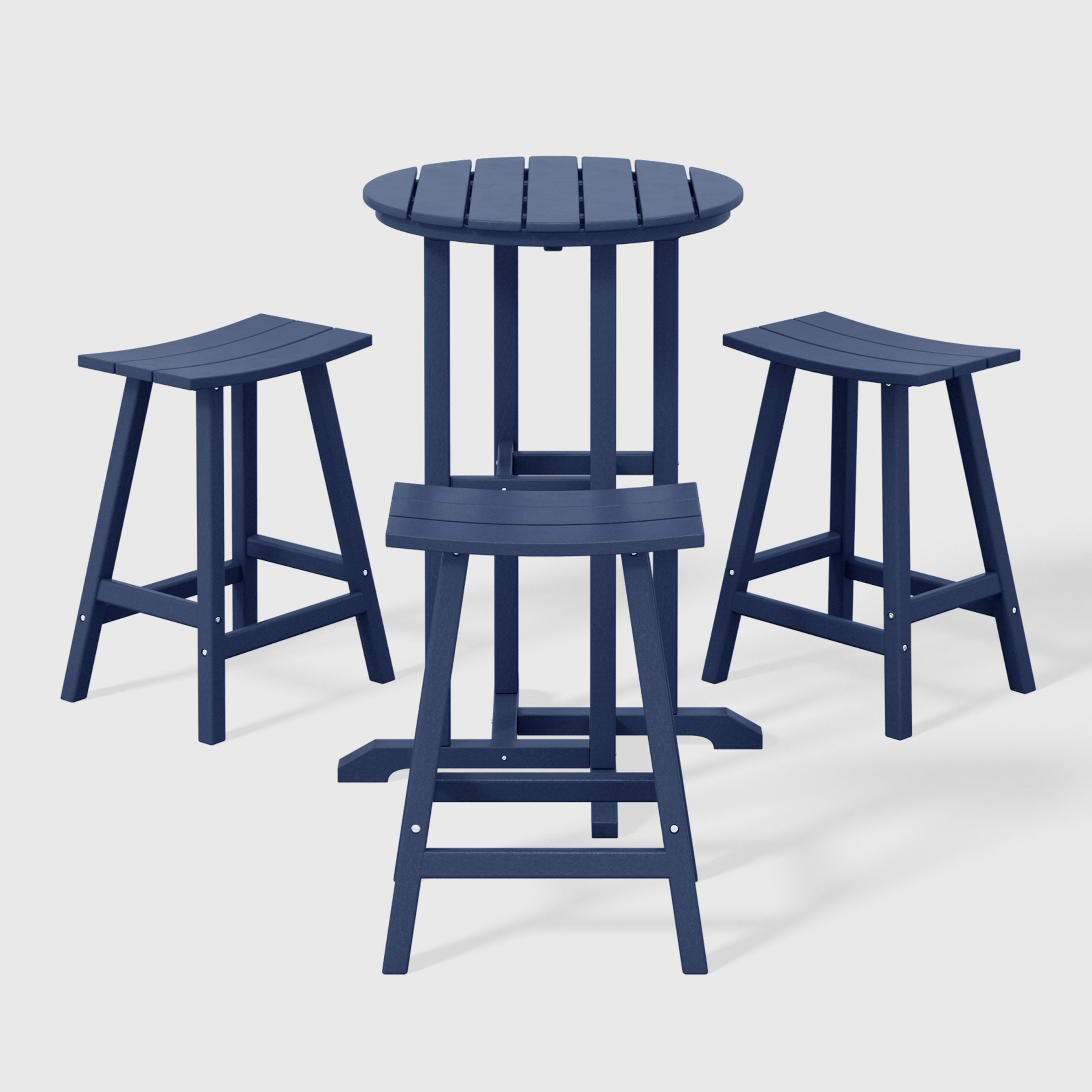 Paradise Outdoor Patio Counter Height Bar Stools Bistro Bar Table 4-Piece Set