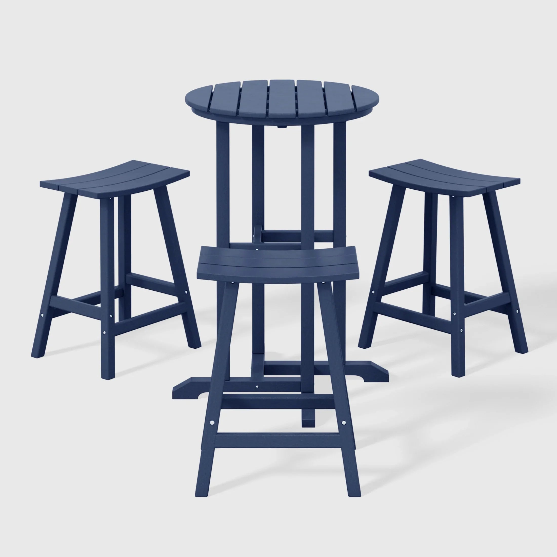 Paradise Outdoor Patio Counter Height Bar Stools Bistro Bar Table 4-Piece Set