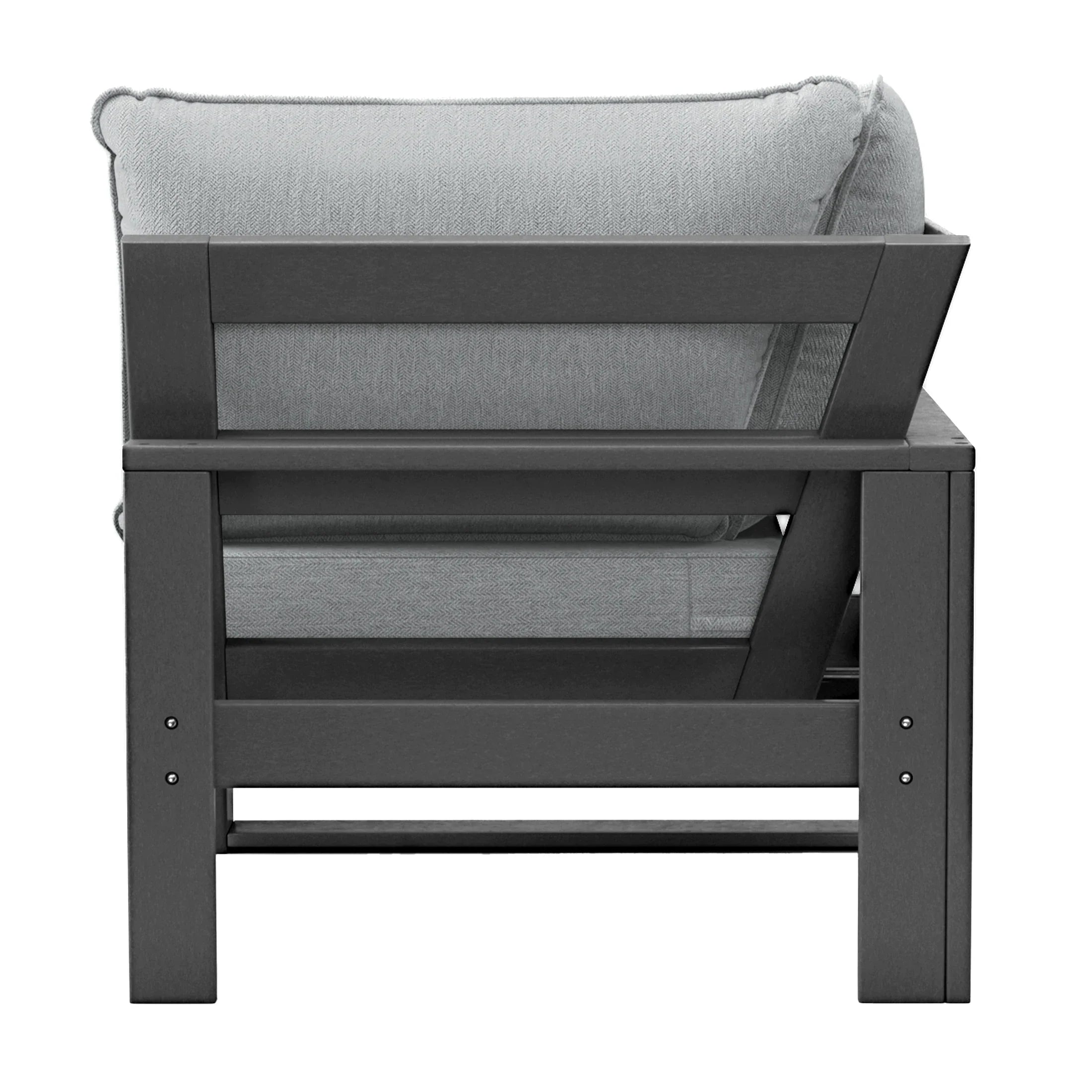 Rockaway Outdoor HDPE Sectional Corner Sofa Seat with Water-Proof Cushions