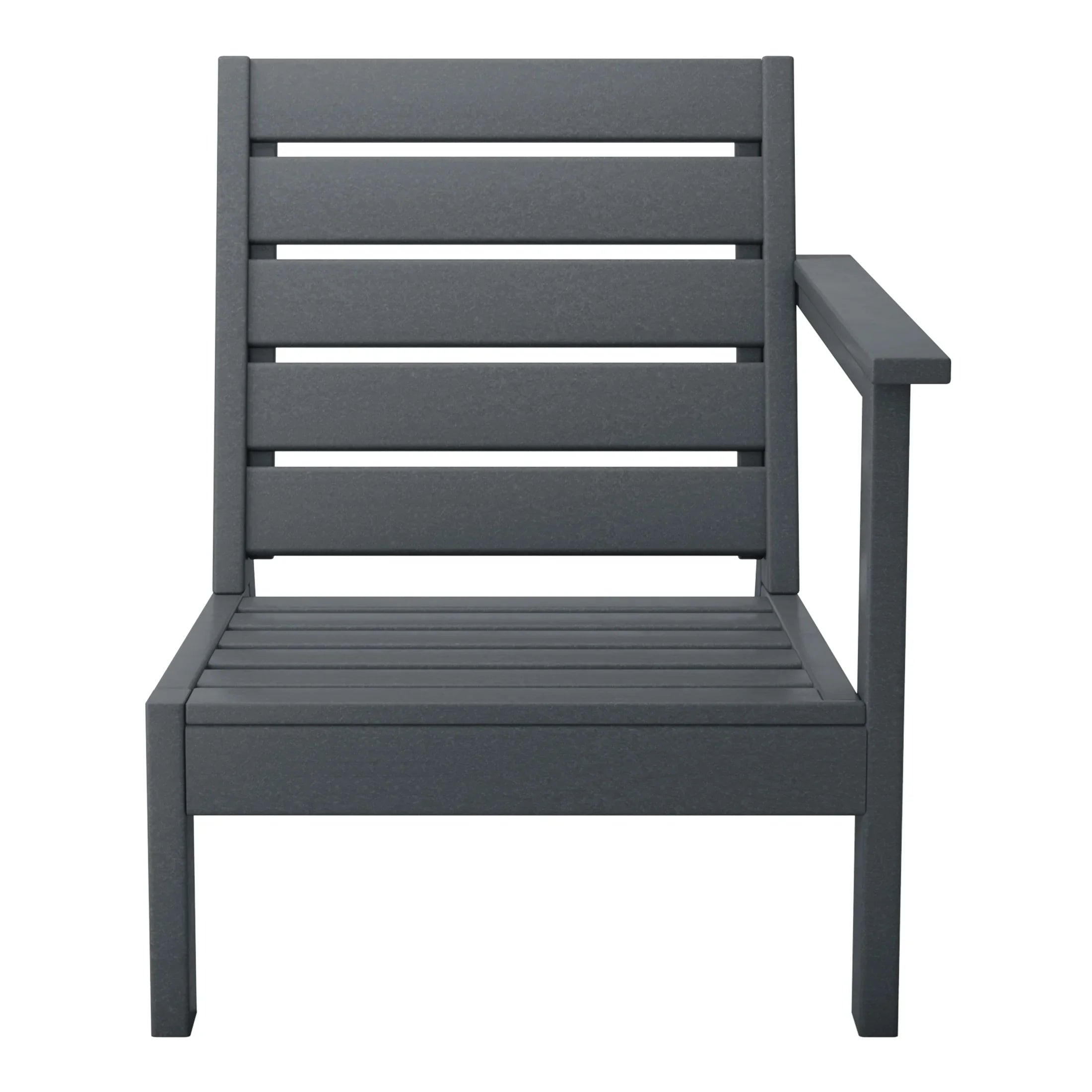 Portsmouth Outdoor Patio HDPE Right Arm Sectional Corner Club Chair with Patio Cushions