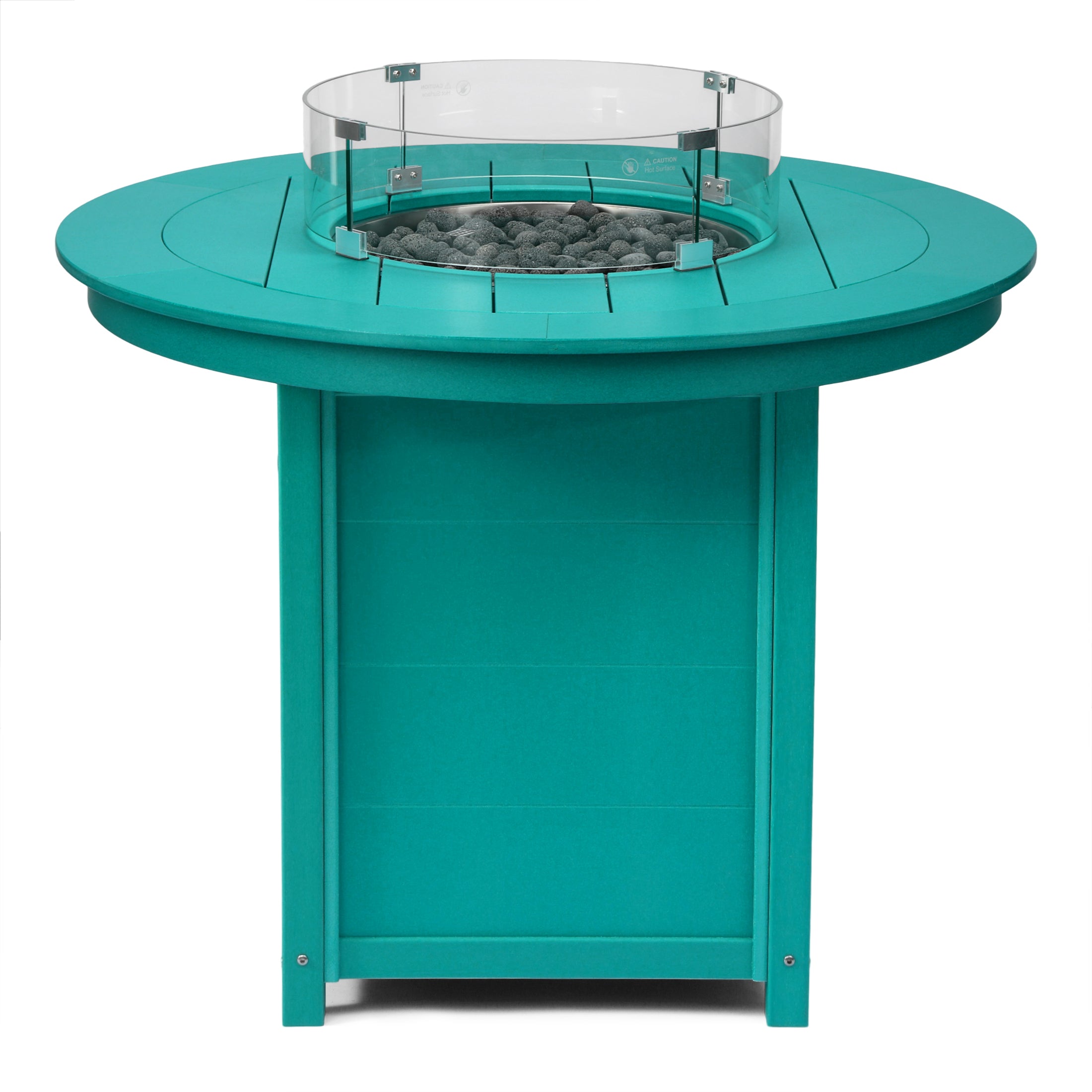 Sol 47" Modern Outdoor Patio Propane Round Counter Height Fire Pit Table