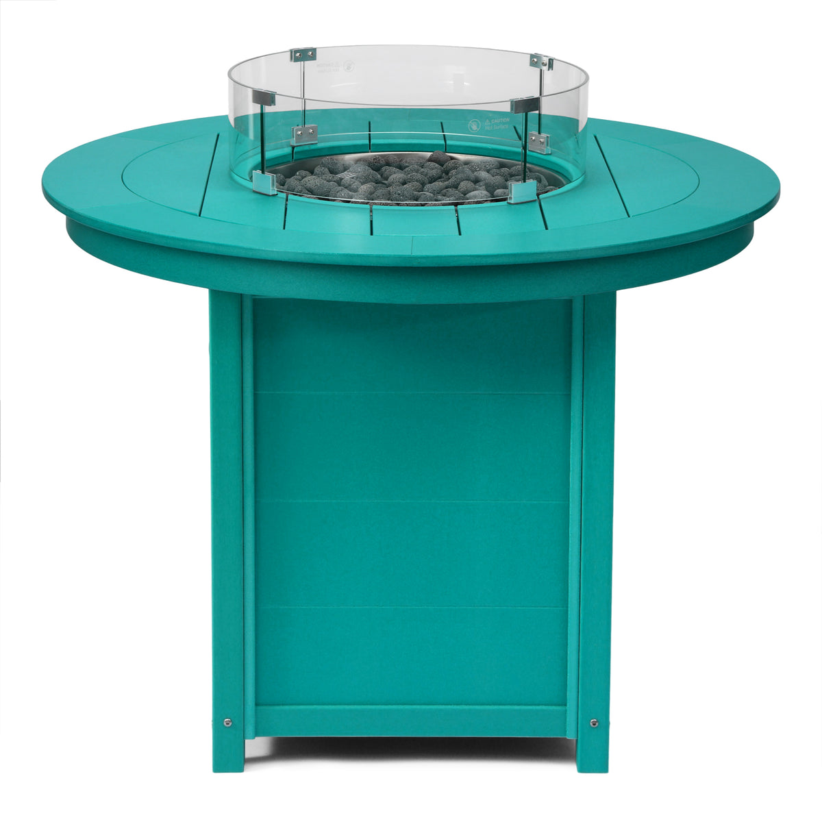 Sol 47" Modern Outdoor Patio Propane Round Counter Height Fire Pit Table