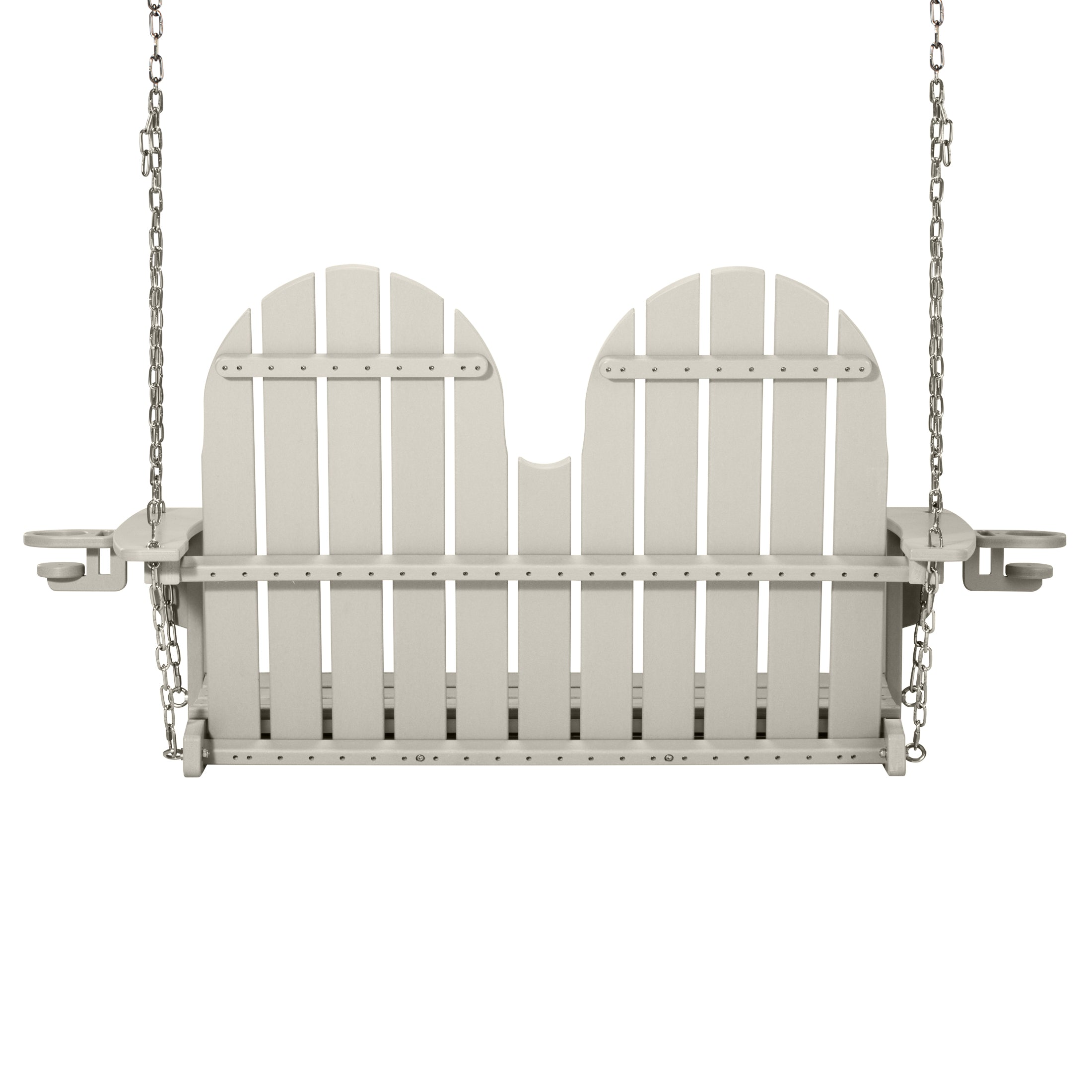 Savannah 4ft Outdoor HDPE Poly Farmhouse Hanging Porch Swing With Cup Holders