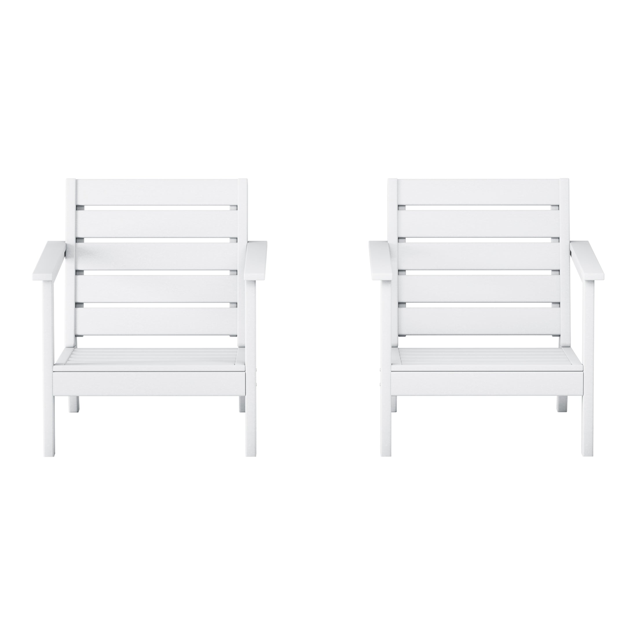 Portsmouth Outdoor Patio HDPE Deep Seating Armchair (Set of 2)