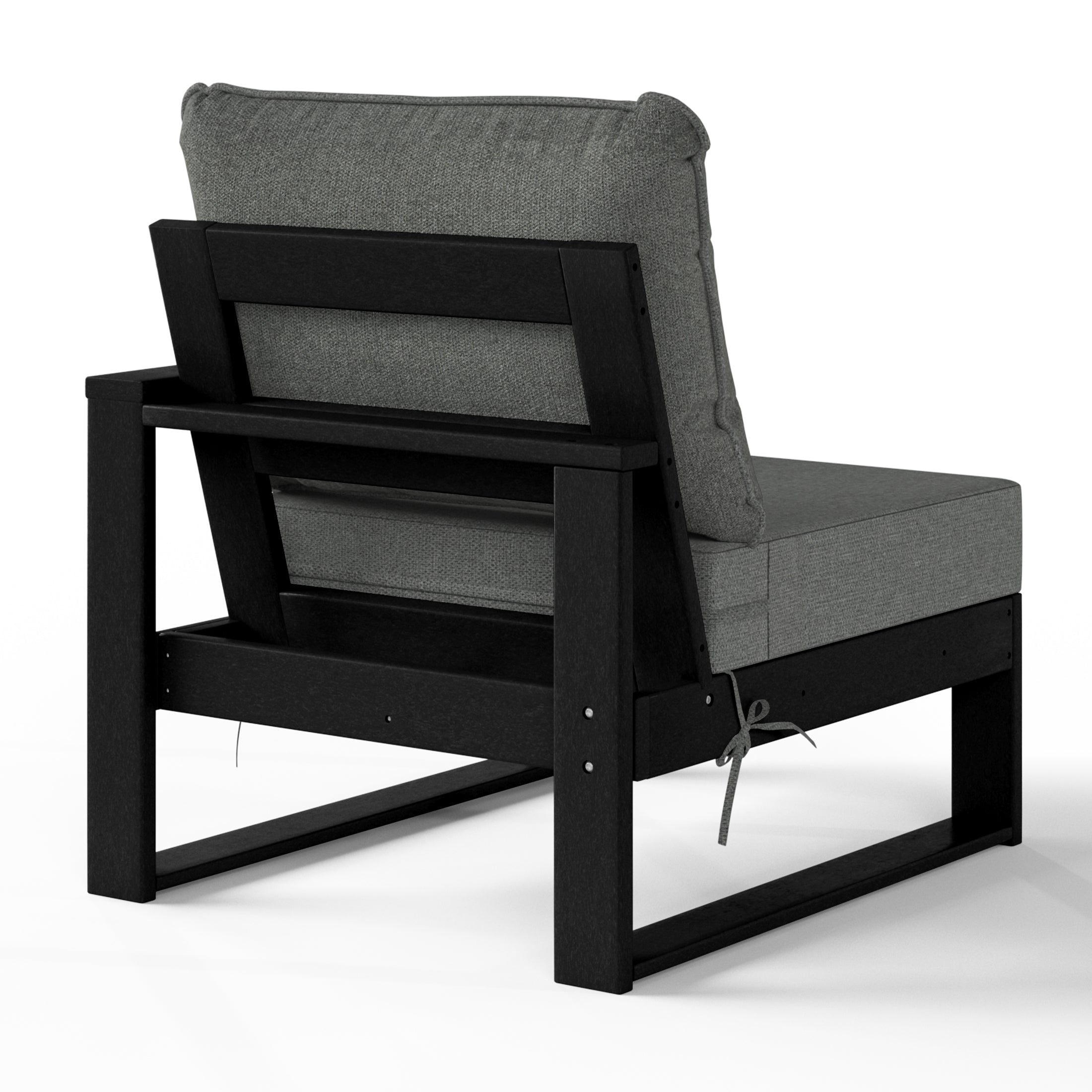 Rockaway Outdoor Patio HDPE Right Arm Facing Sectional Corner Chair with Patio Cushions