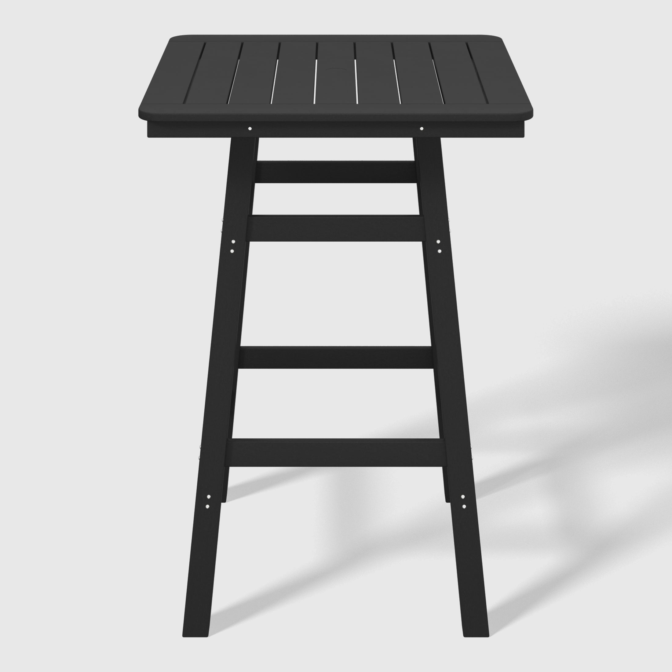 Paradise 30" Square Outdoor Patio Bistro Bar Table With Umbrella Hole