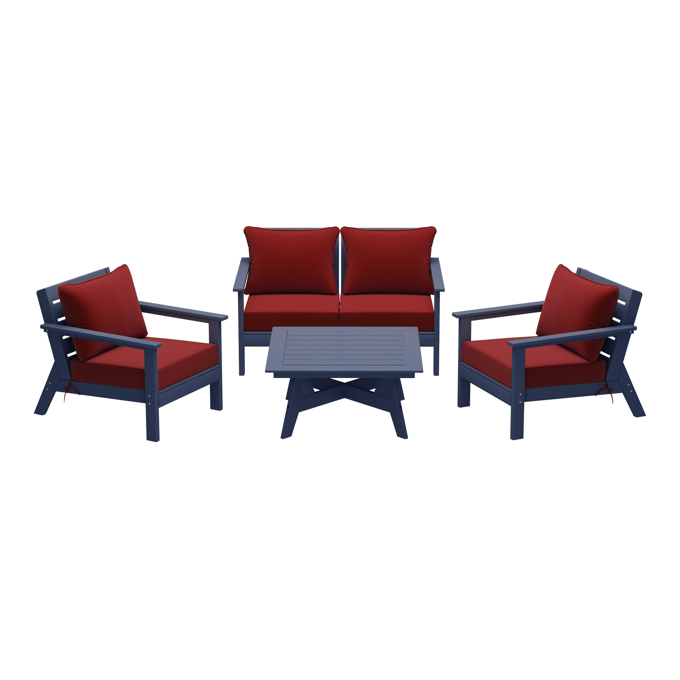 Portsmouth Outdoor 5-Piece Modular Sectional Patio Furniture Sofa Set